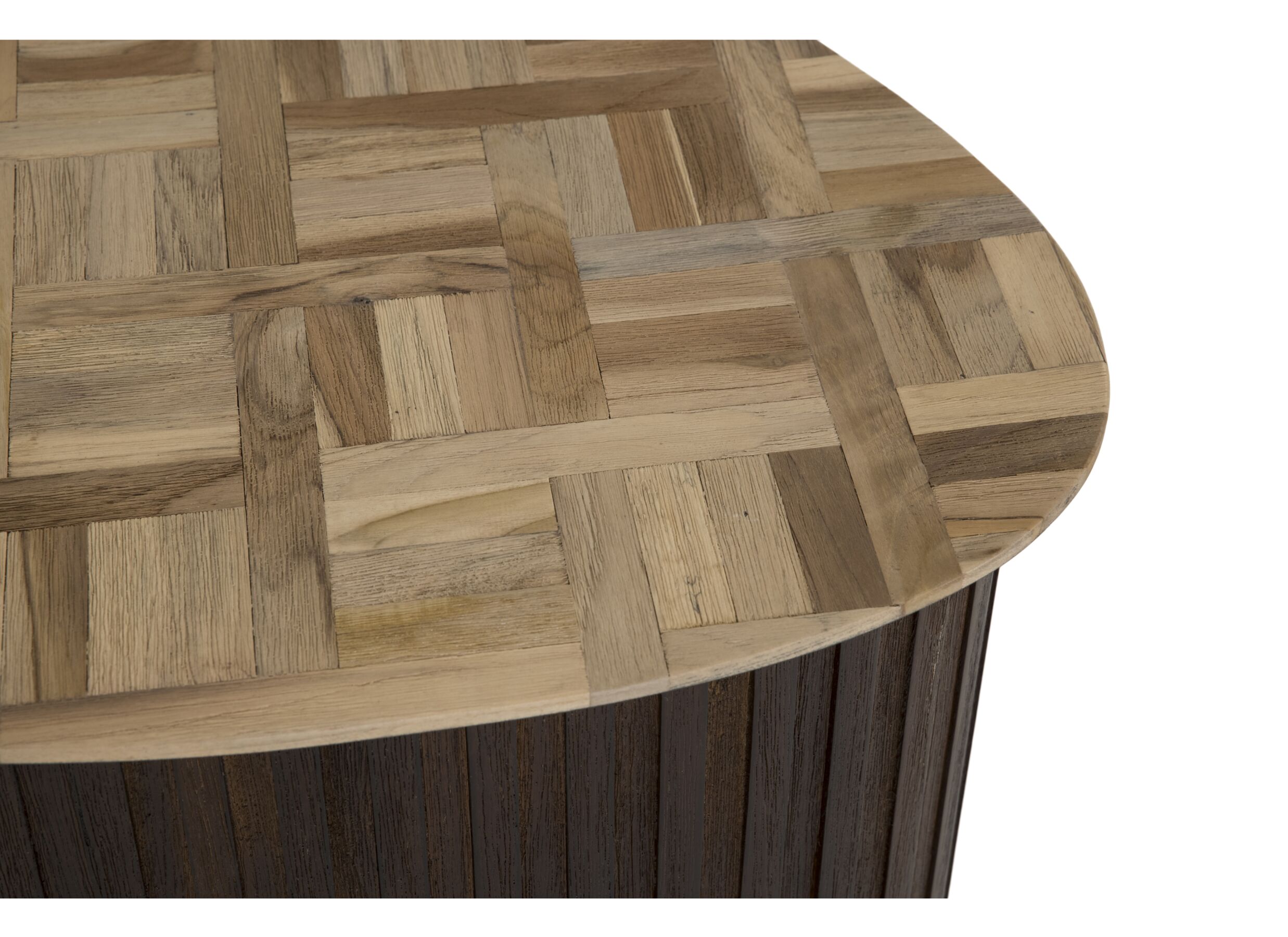 Detail - Table basse Noah teck massif ronde