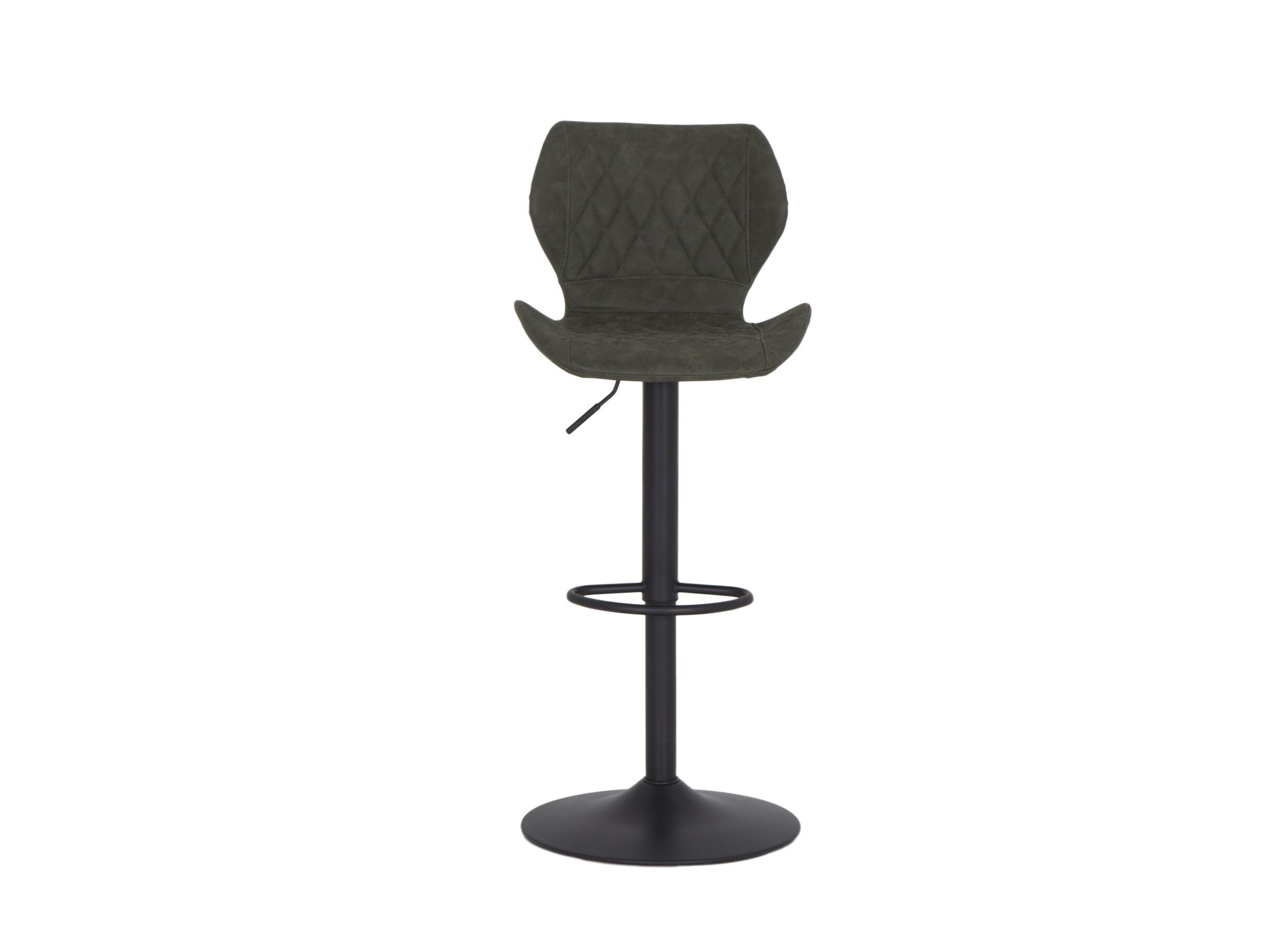 Chaise de bar Toro HA58-80cm - similicuir - vert