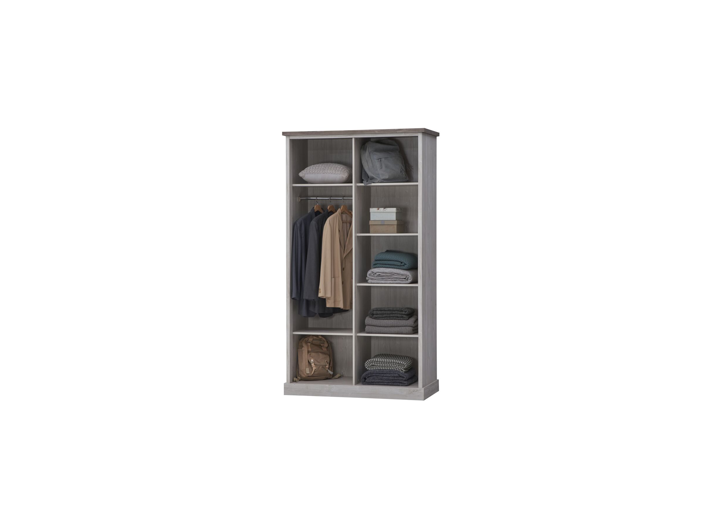Disposition - Garde-robe Eline 118cm - décor - white oak/autumn oak
