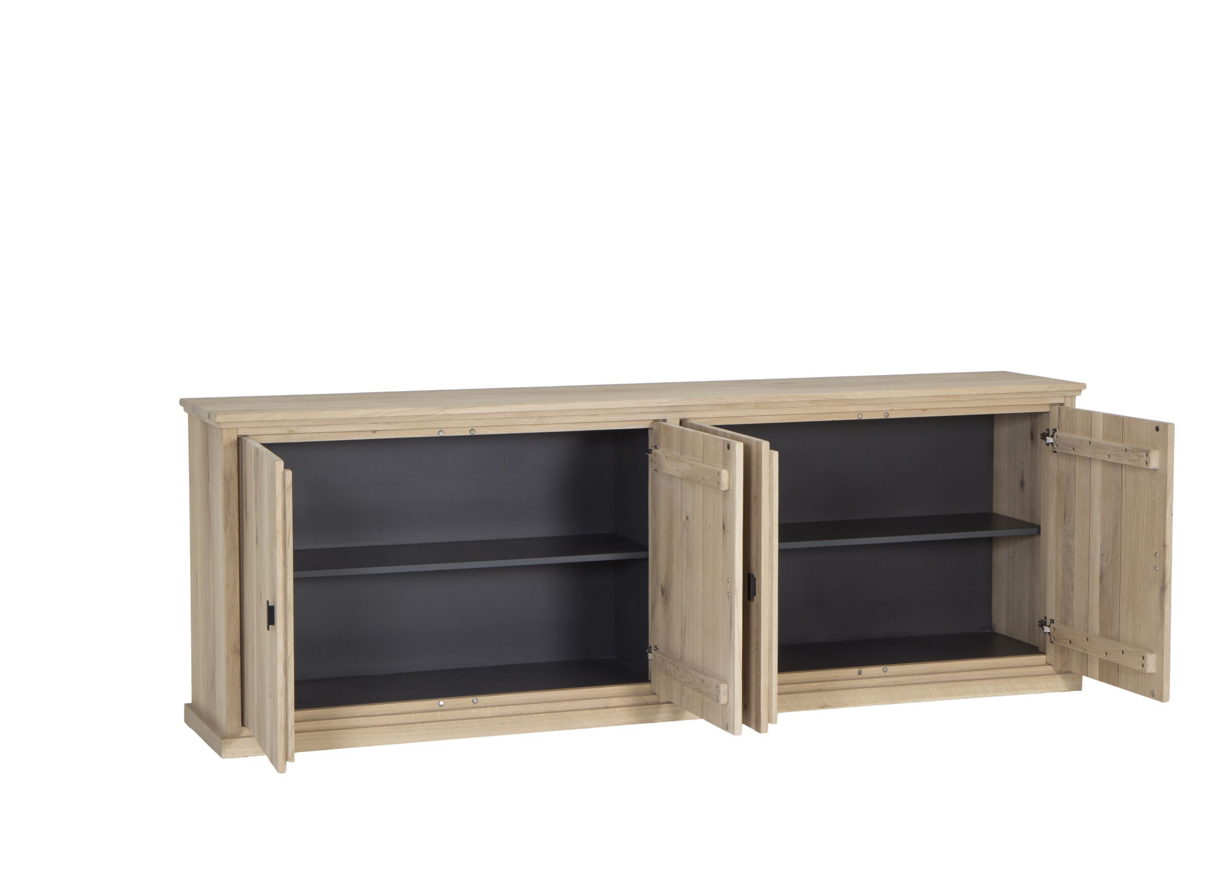 Buffet Grimaldi 240cm - chêne massif & décor - naturel