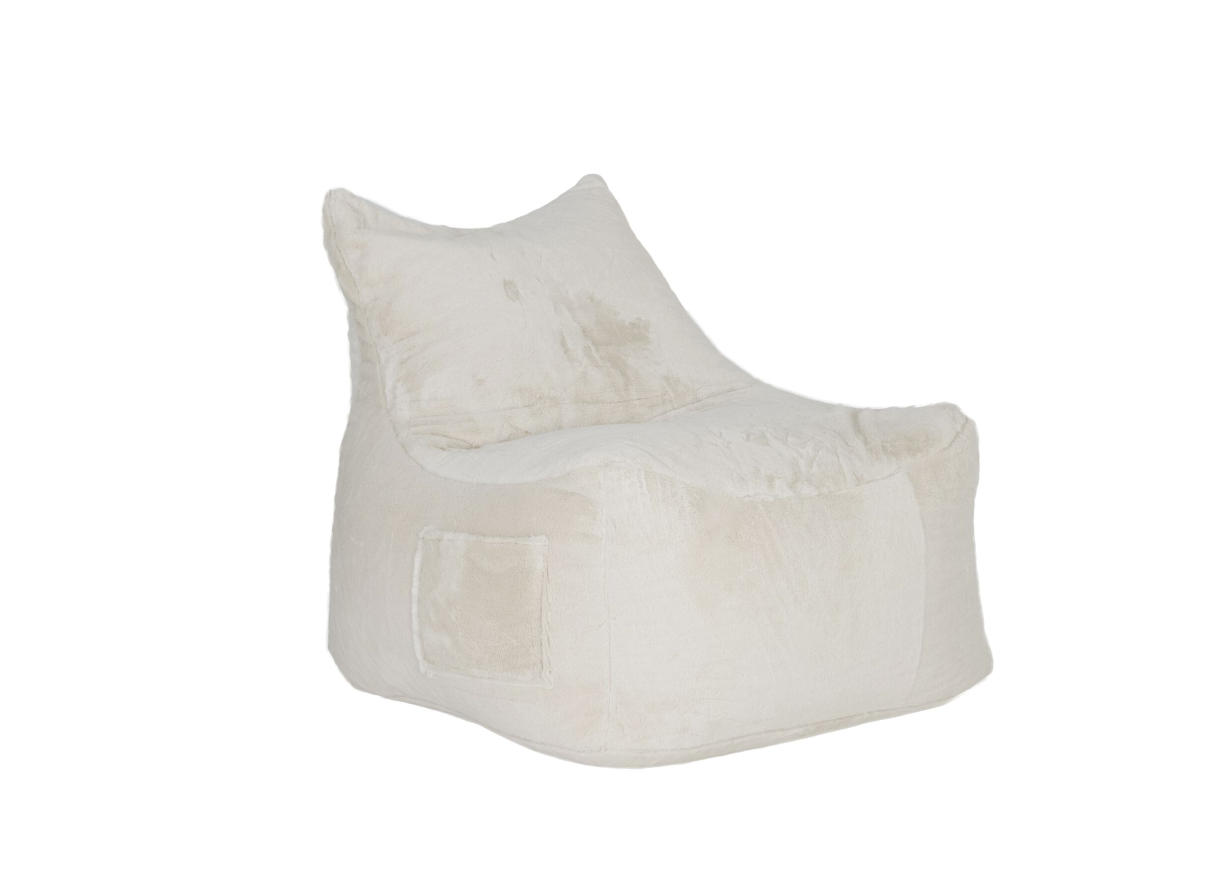 Pouf poire Karina tissu crème - Pouf poire Karina tissu crème