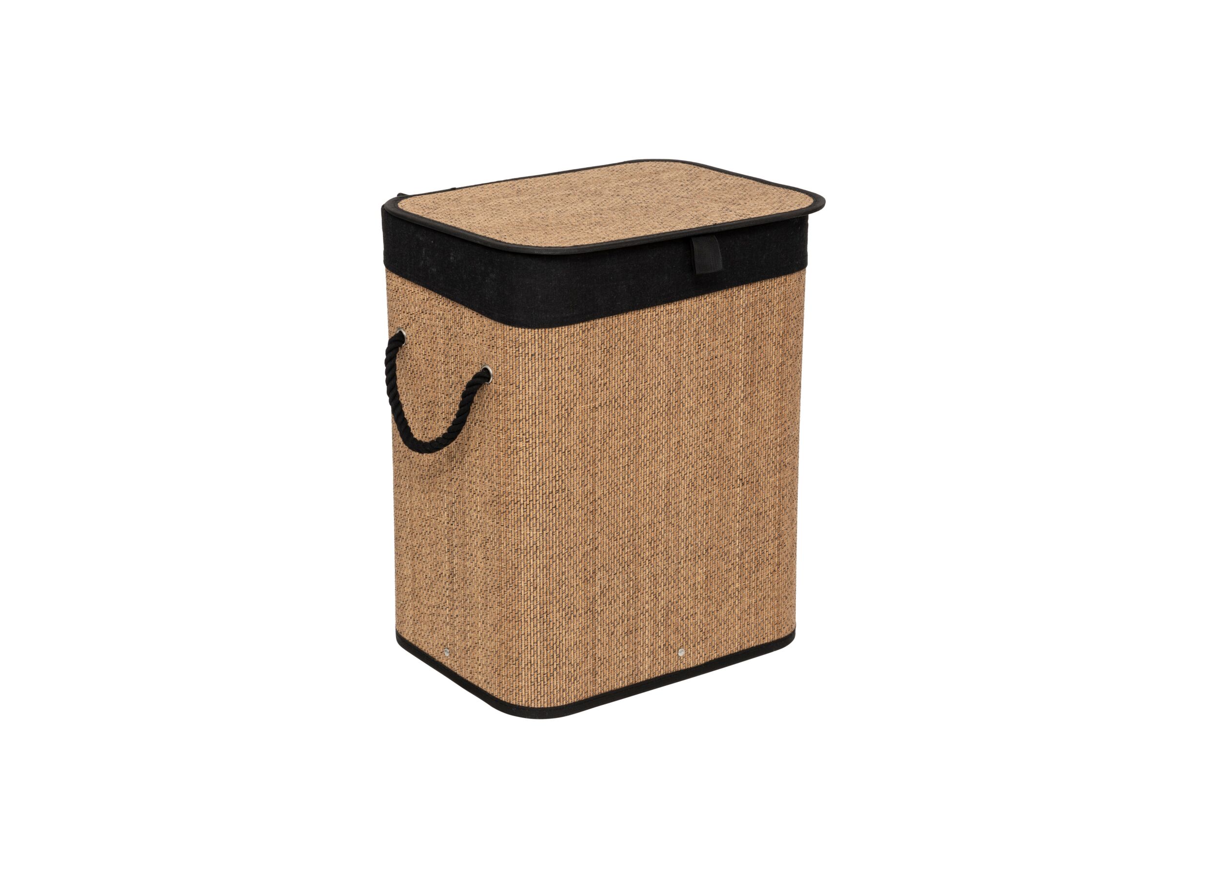 Wasmand 41 - Wasmand 41,5x30x50cm - bamboe - zwart/bruin