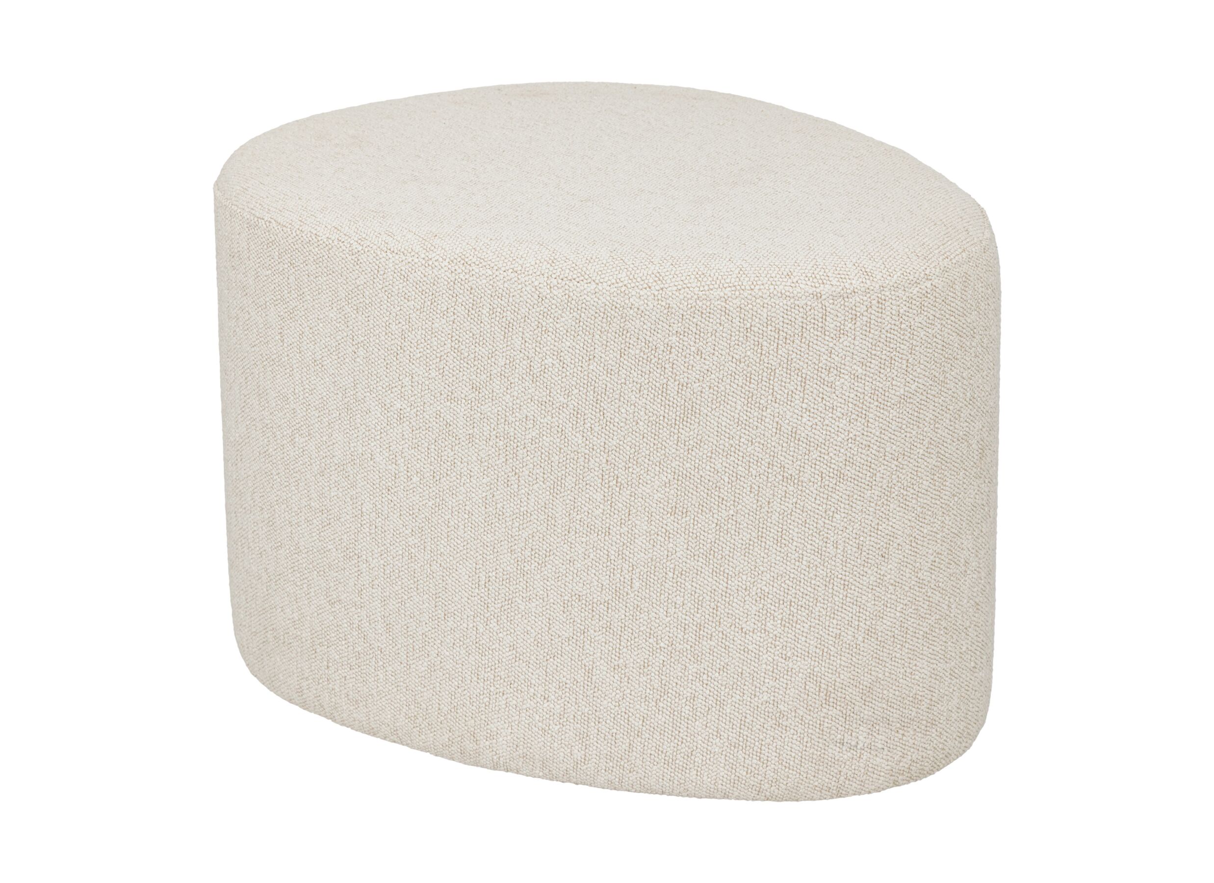 Aperçu - Pouf Estria 58x47x38cm - tissu - ivoire