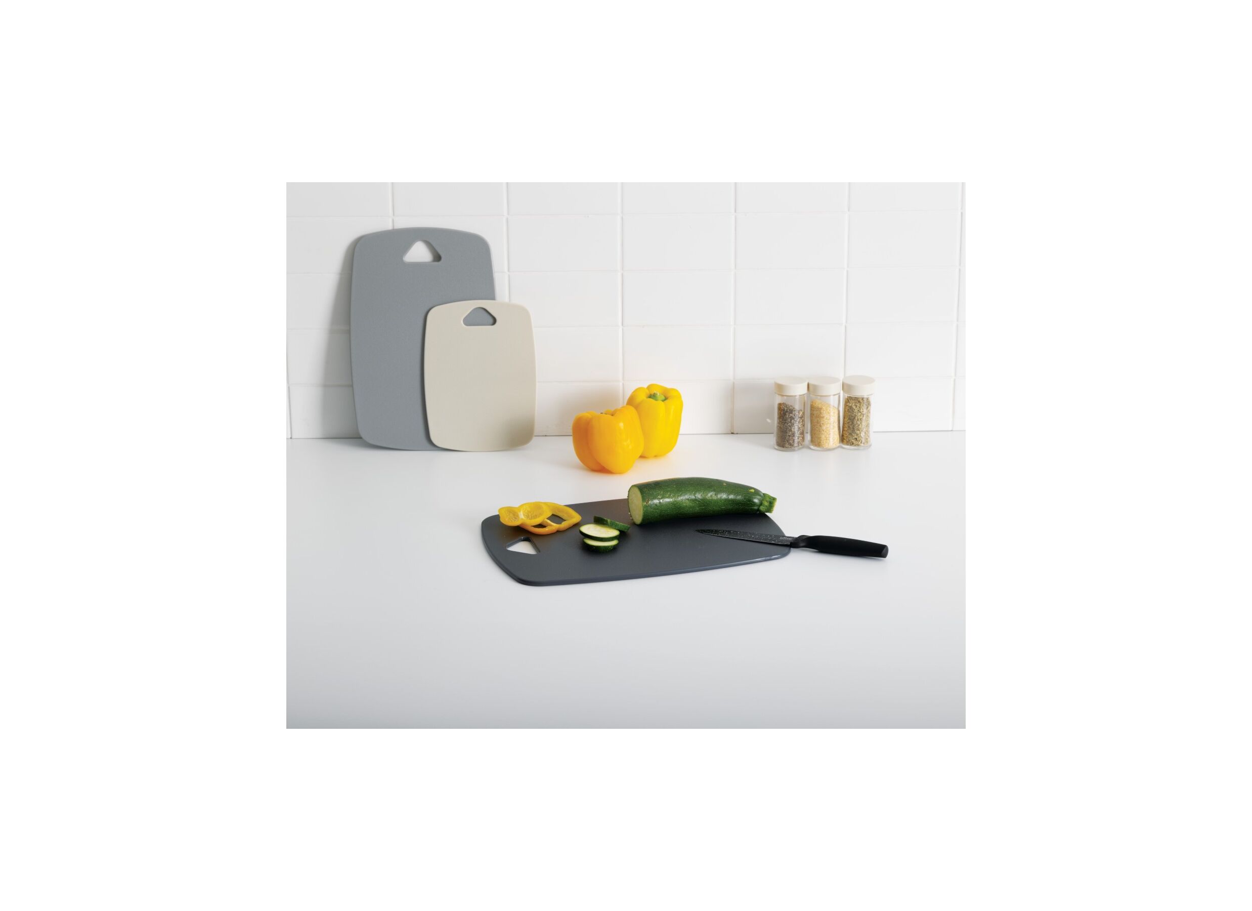 Foto ambiance - Planche à decouper Neo 35x25cm - plastique - multicolore lot de 3