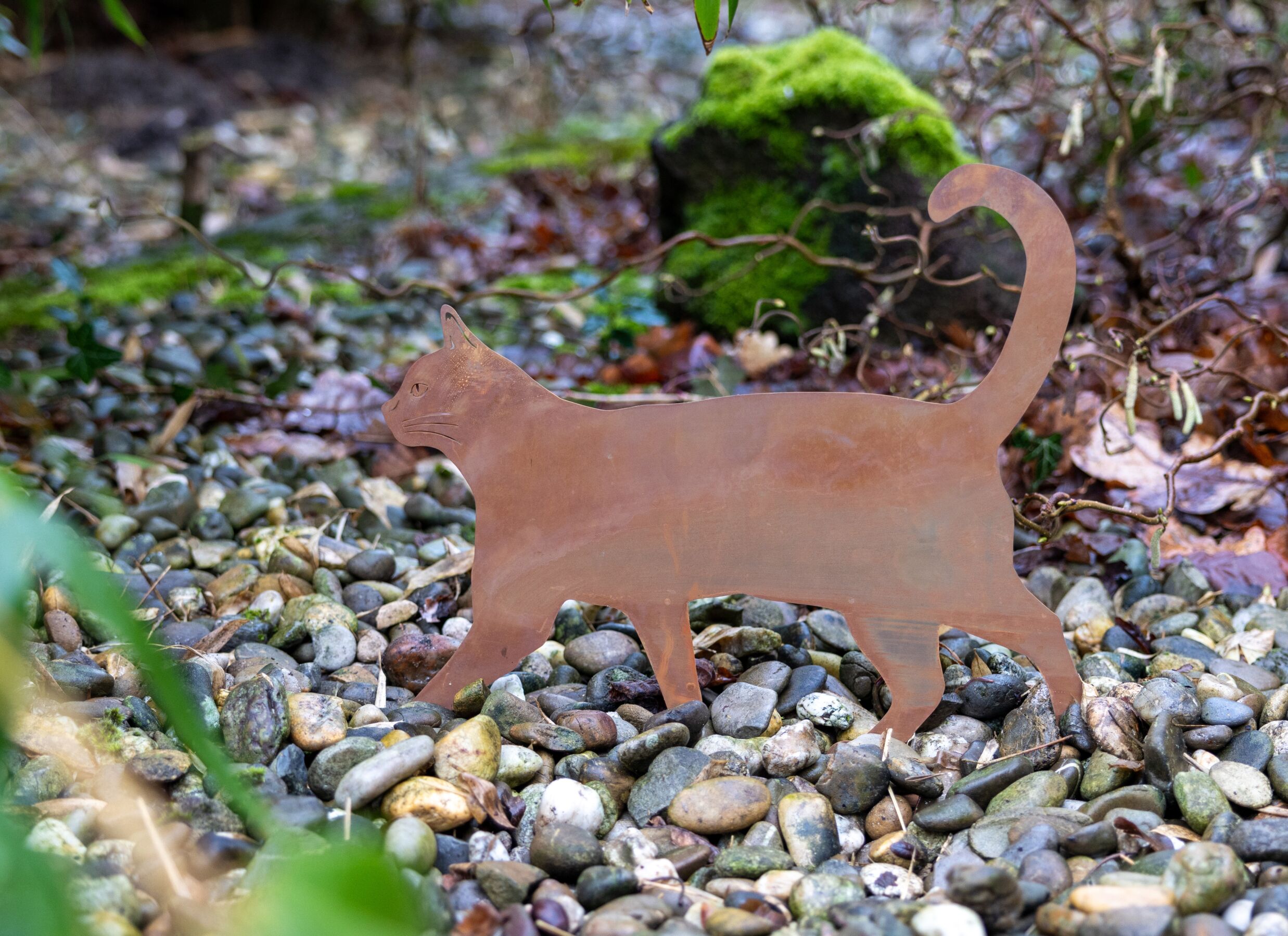 Sfeerfoto - Deco Kat H31cm - staal - roest