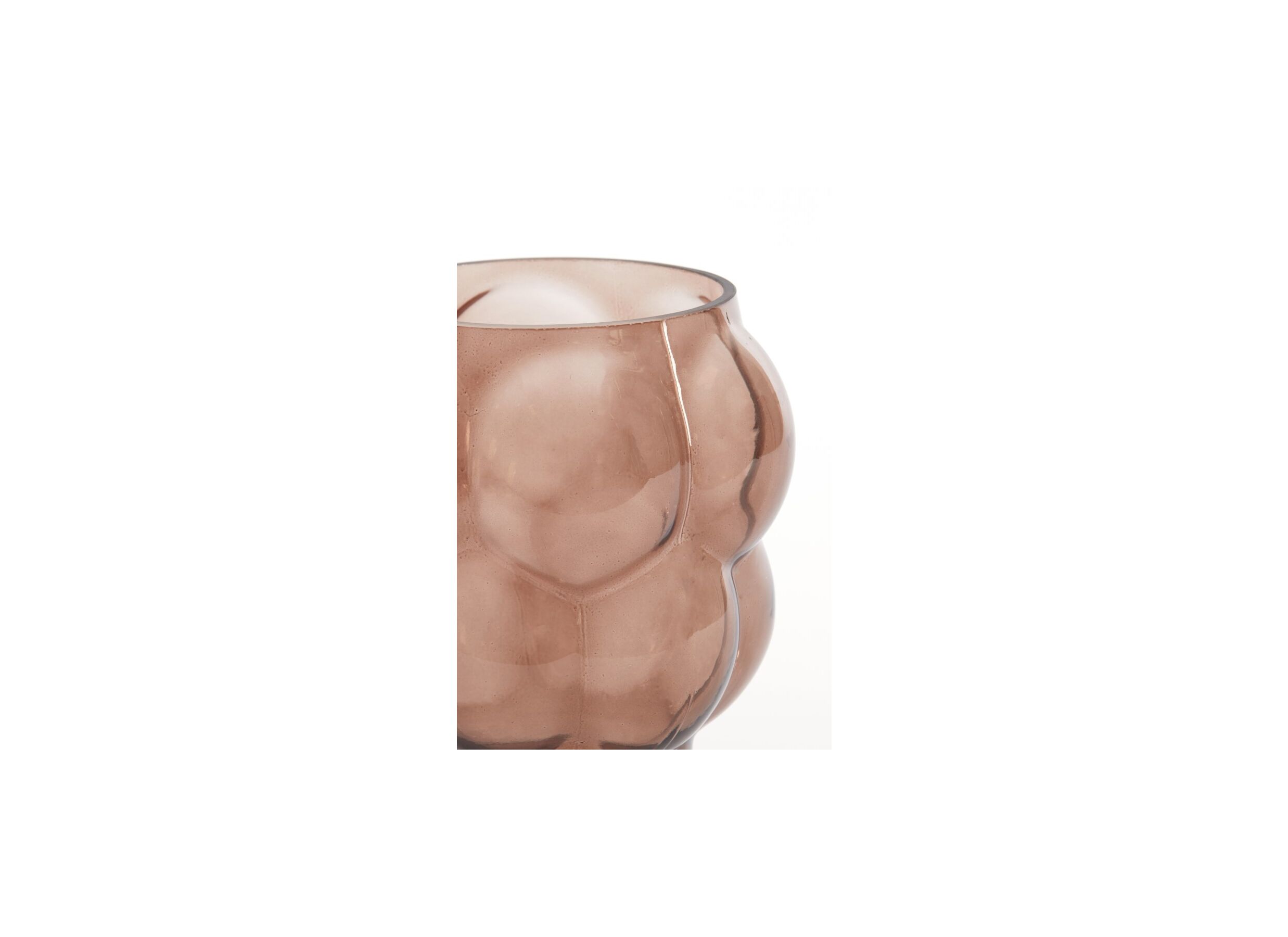 Detail - Vase Uil H19cm - verre - brun foncé