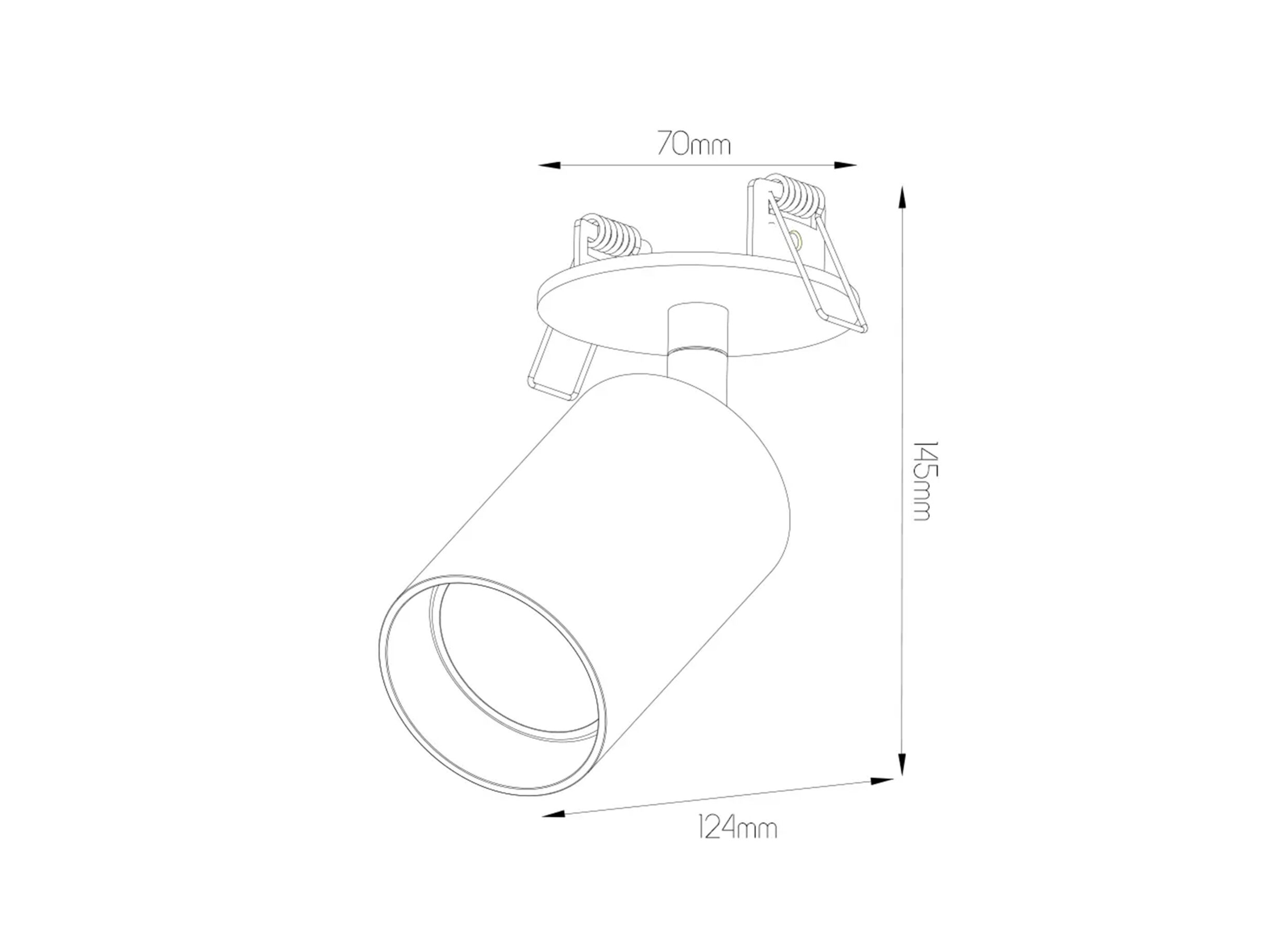 Spot GU10 - aluminium - blanc