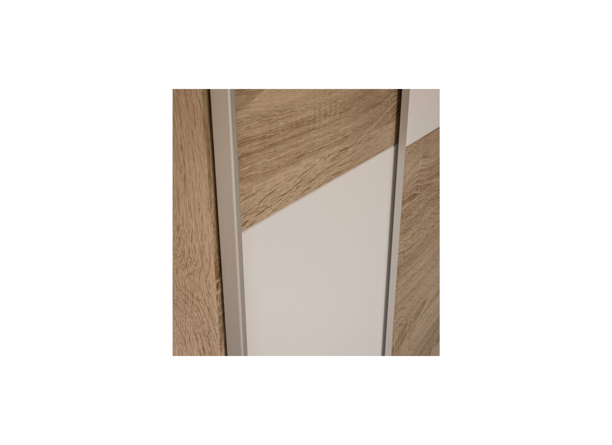 Armoire à portes coulissantes Ozzula 120cm - décor - chêne sonoma/blanc