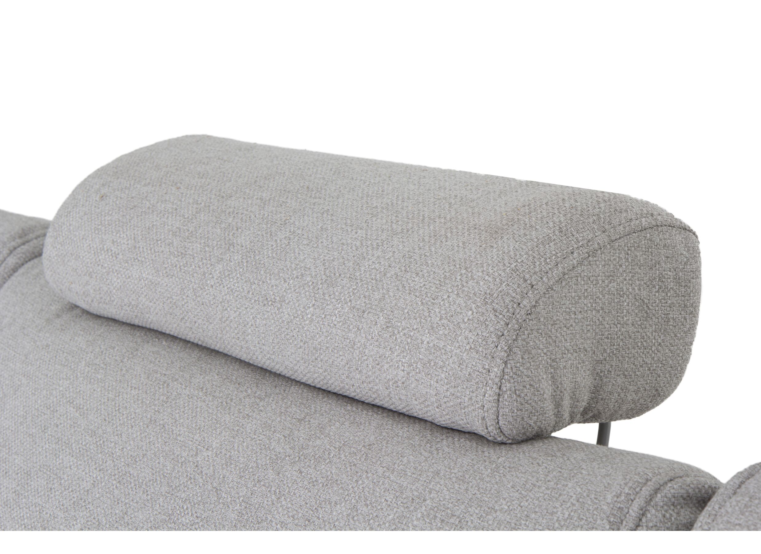 Canapé d'angle Eston 284x219cm - tissu - gris clair