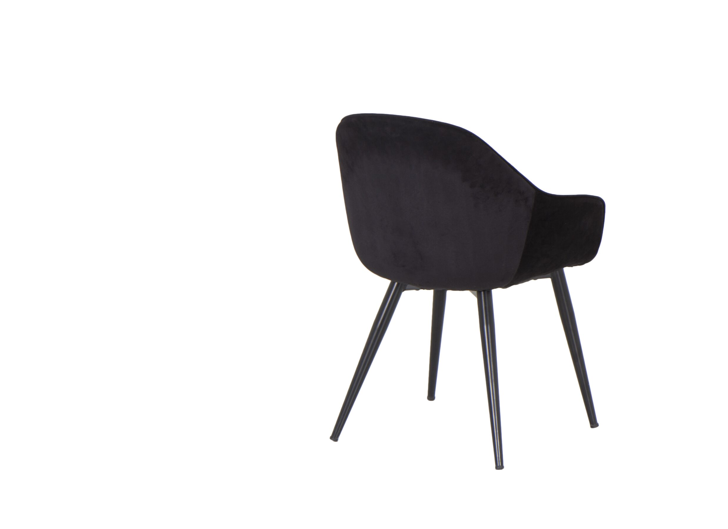 Chaise Black Widow 57x62x84cm - velours - noir