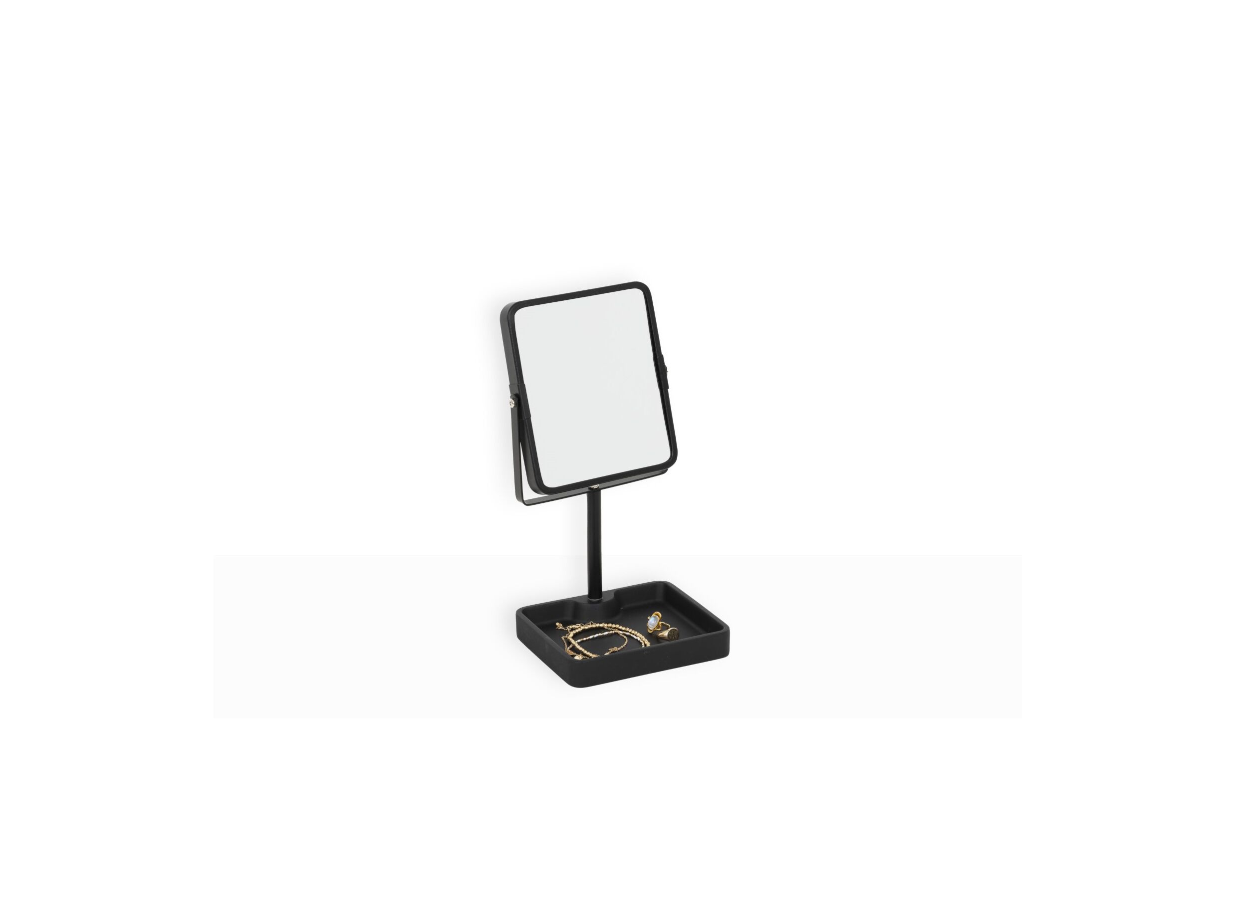 Sfeerfoto - Make-up spiegel 15,2x12n8x30cm - metaal/glas/kunststof - zwart