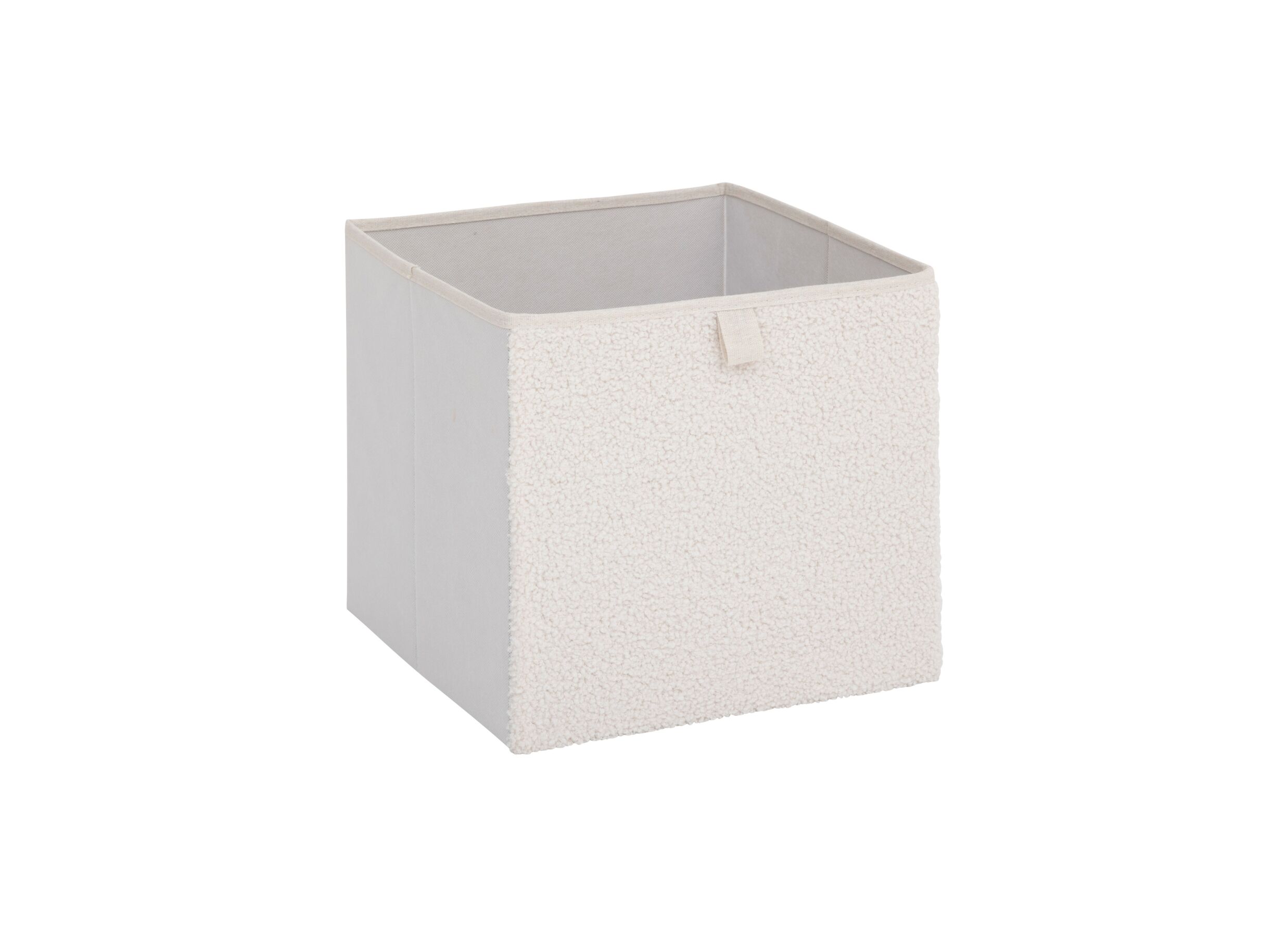 Hoofdfoto - Opbergbox 31x31cm - bouclé - wit