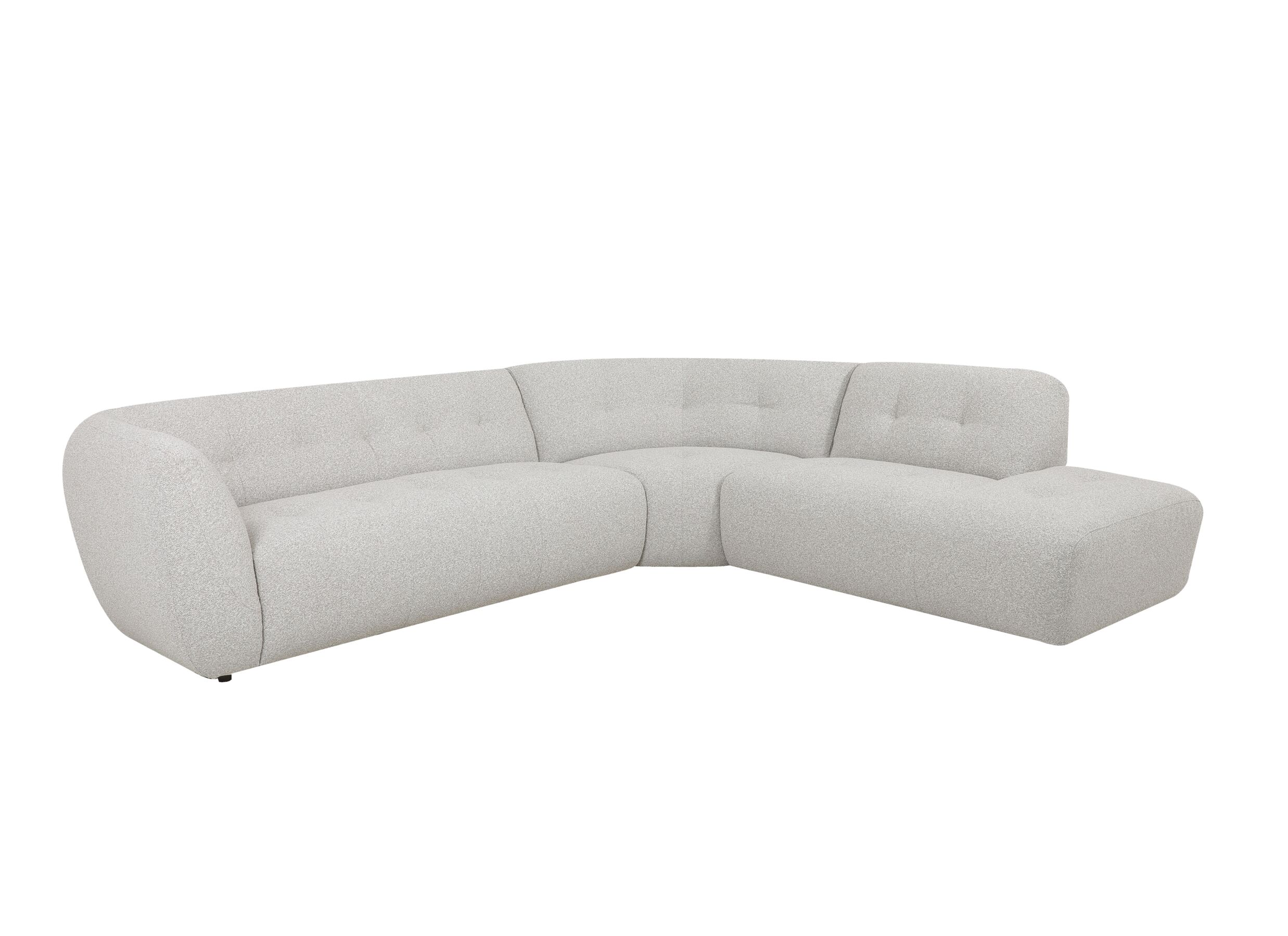 Plus Important - Canapé d'angle Bibao Hoeksalon Bibao 287x245cm - tissu - greige