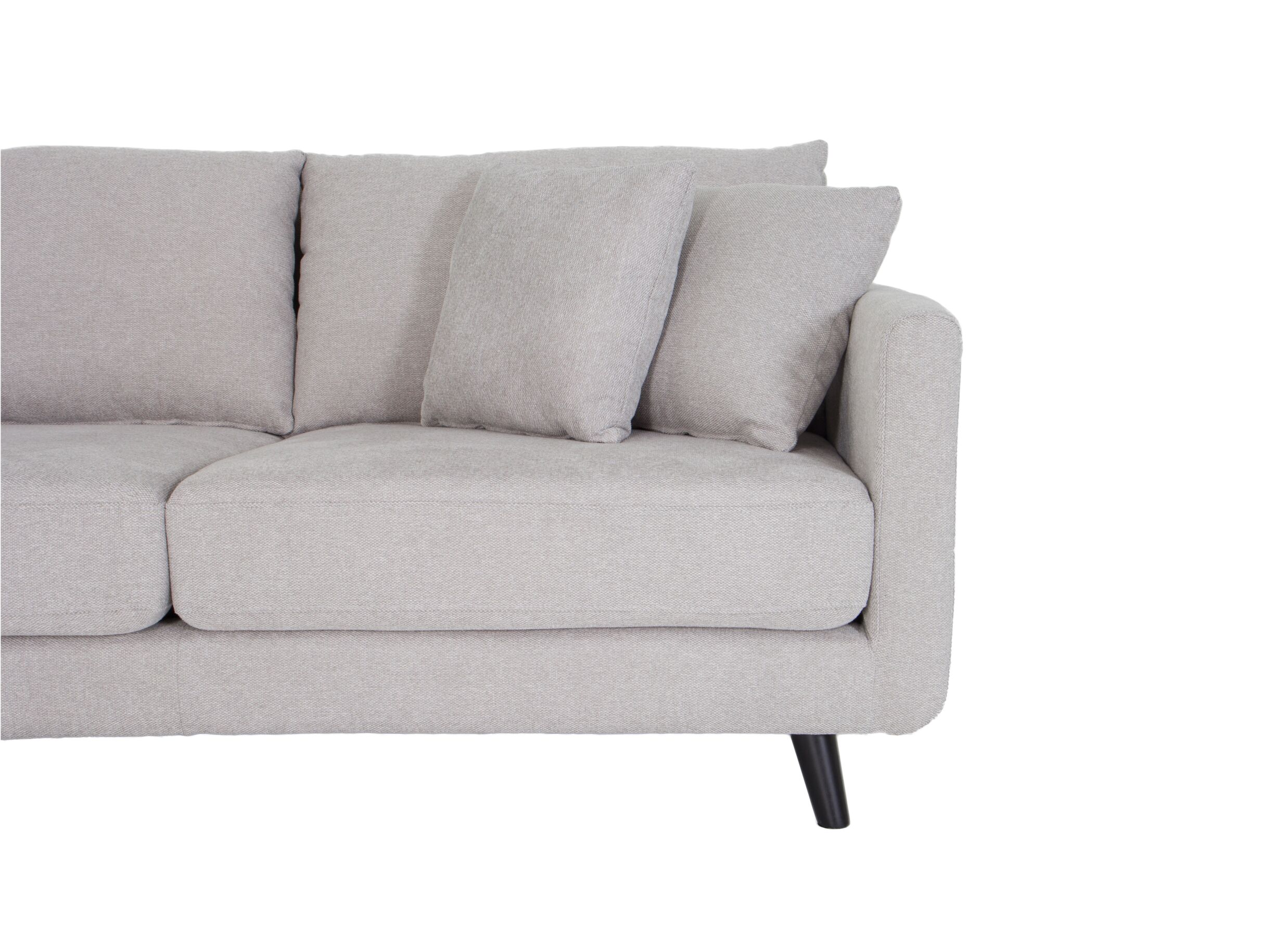 Hoeksalon Pretorio 264x167cm - stof - grijs