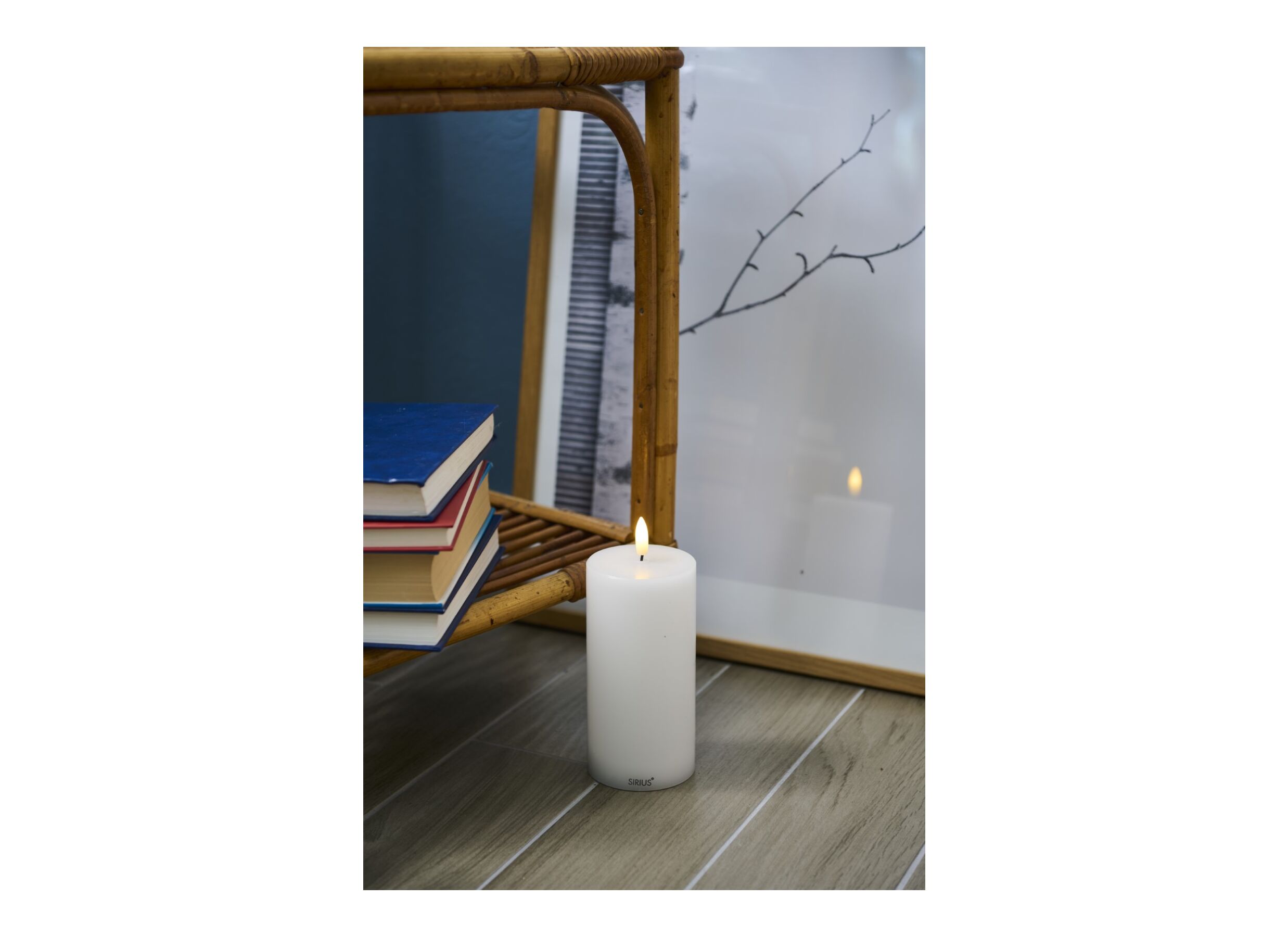 Sfeerfoto - Ledkaars Sille Rechargeable wit