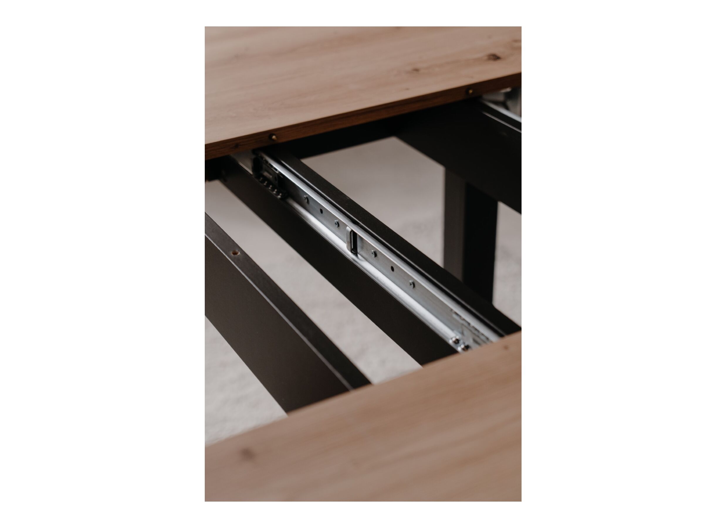 Sfeerfoto - Ronde tafel Coburg 100/140x100cm - melamine - artisanal oak
