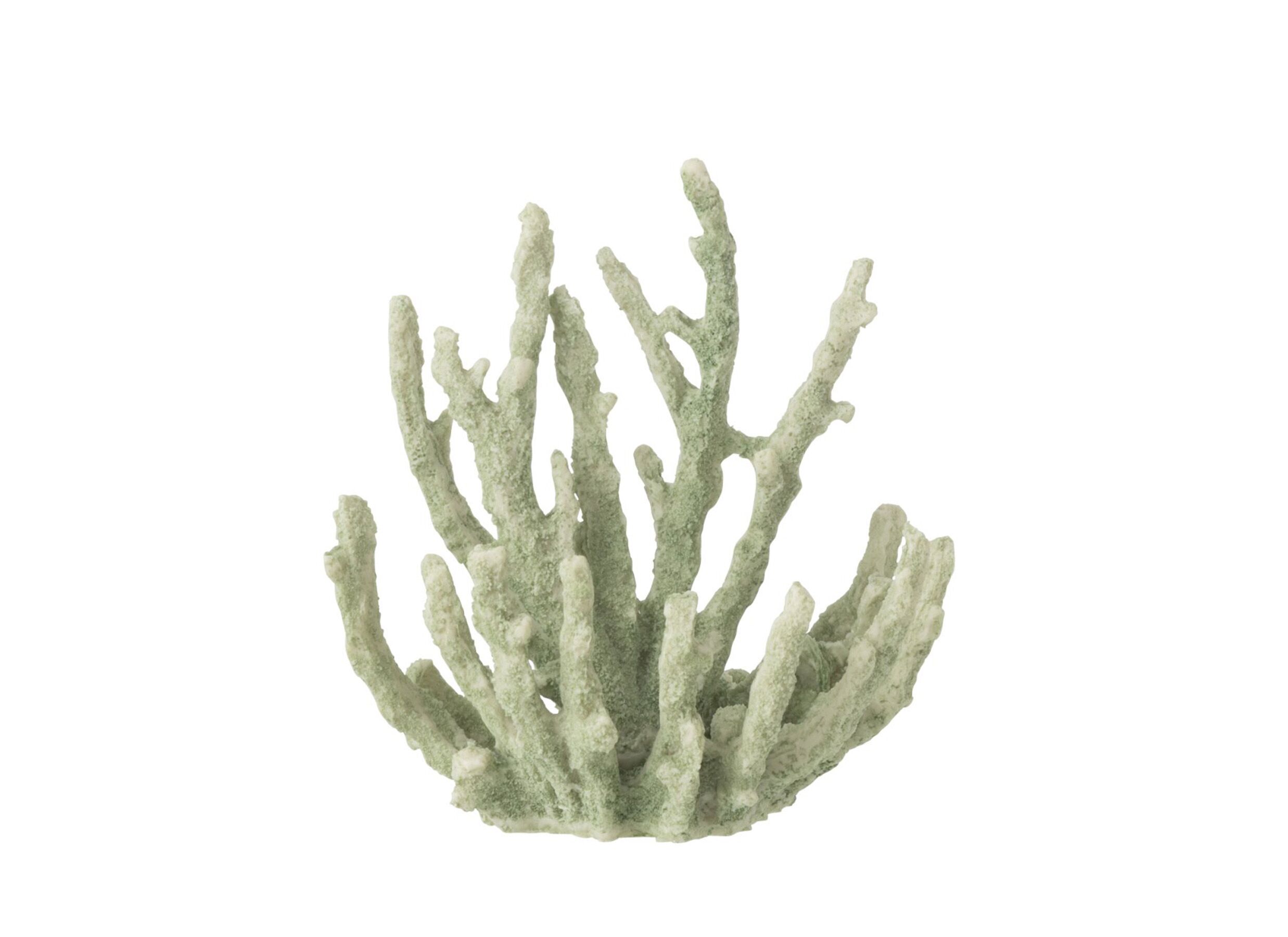 Figuur Koraal 15x9x16cm - polyresine - muntgroen - Figurine Corail 15x9x16cm - polyrésine - vert menthe