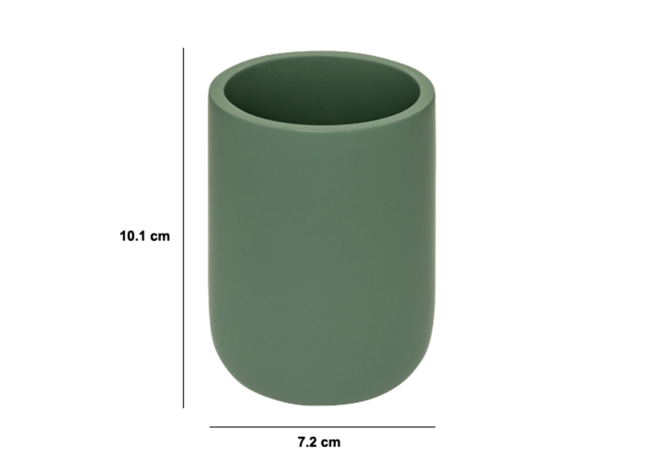 Afmetingen - Beker Duo Ø7,2x10cm - polystone - ficus
