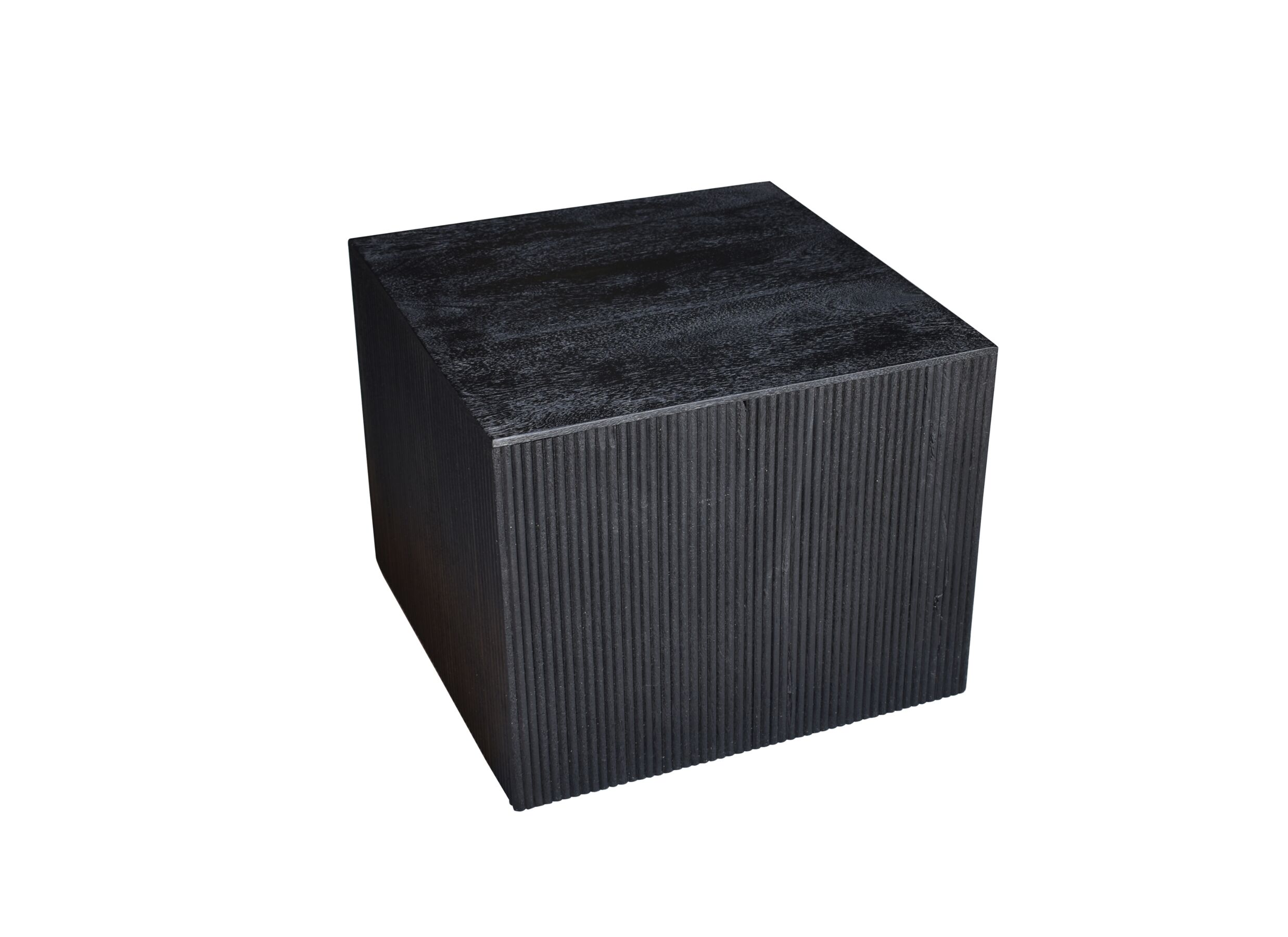 Detail - Table basse Davide 50x50cm - bois massif - noir