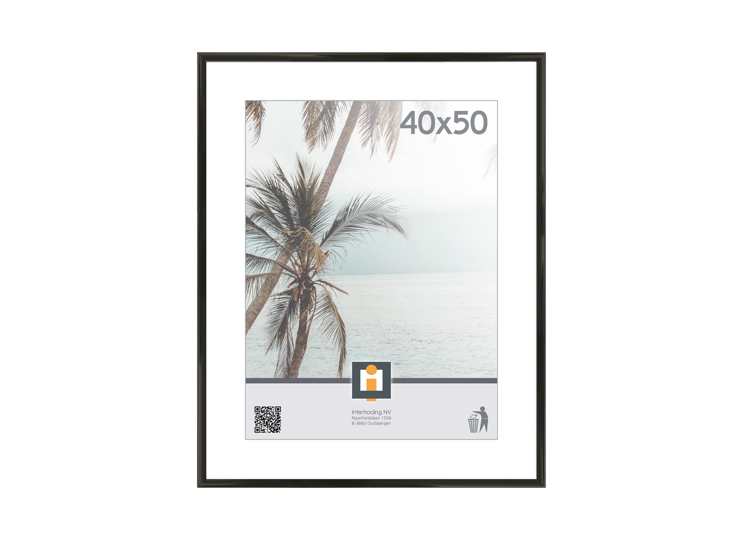 Hoofdfoto - Fotokader Kyoto 50x40cm - kunststof & glas - zwart