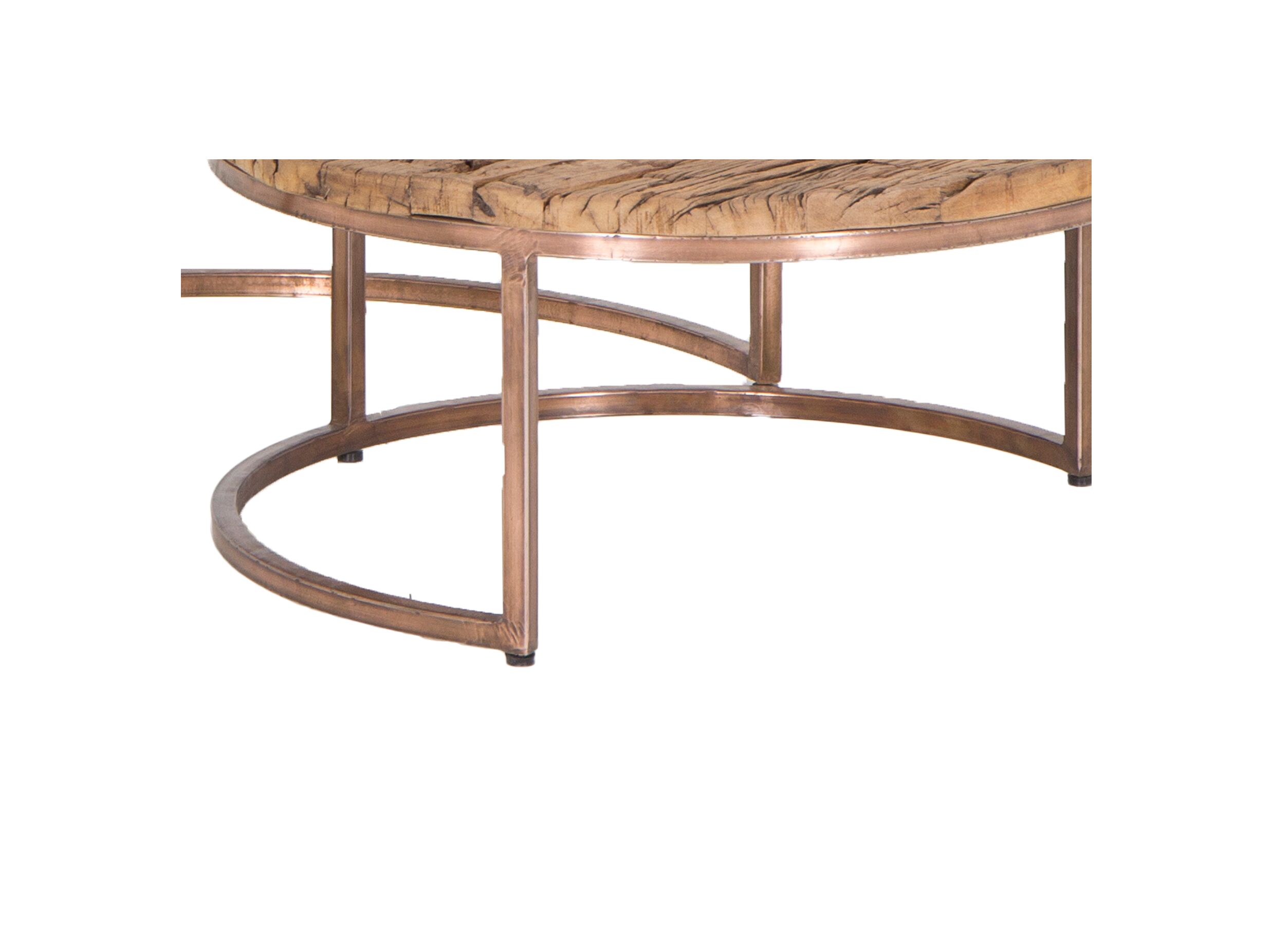 Salontafel Luna Ø90/Ø70cm - hout massief - naturel set van 2