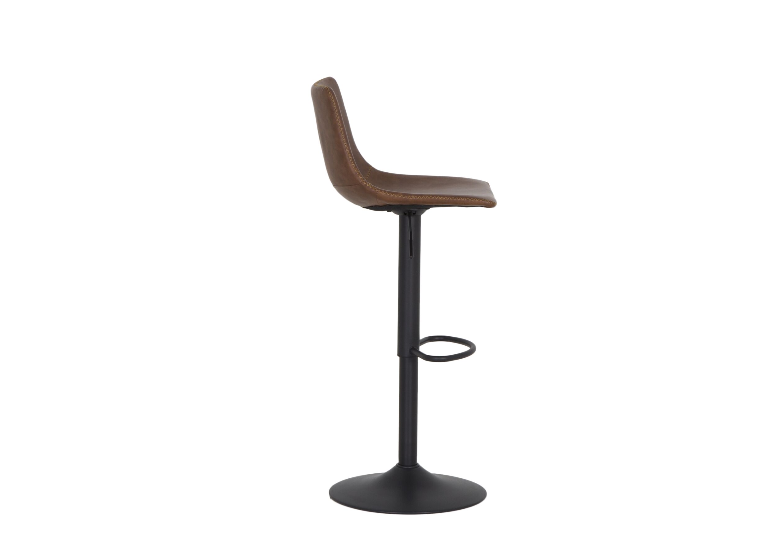 Barstoel Alamo ZH60-82cm - lederlook - cognac