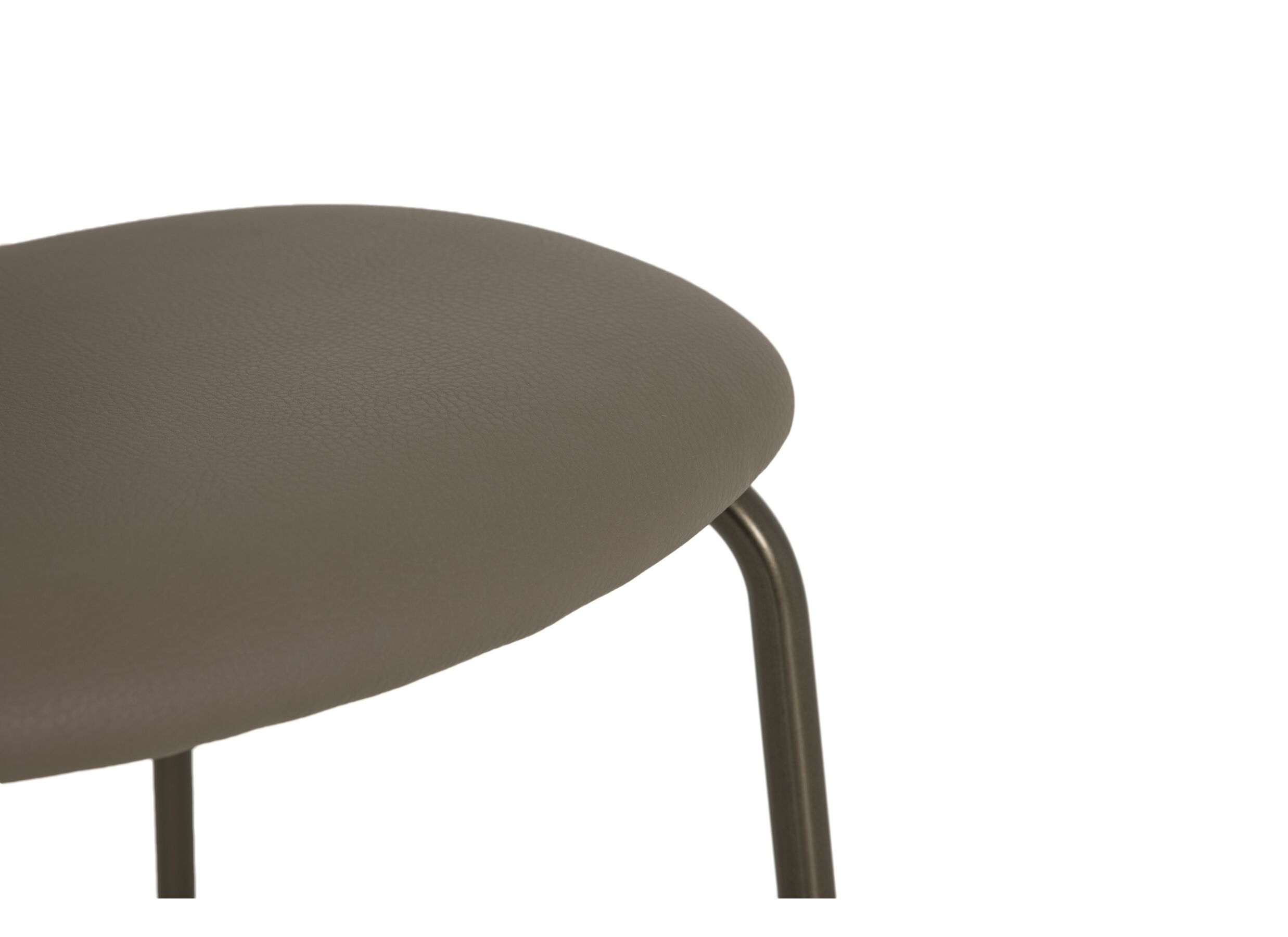 Barstoel Bistro ZH65cm - lederlook - donkerbrons/fango