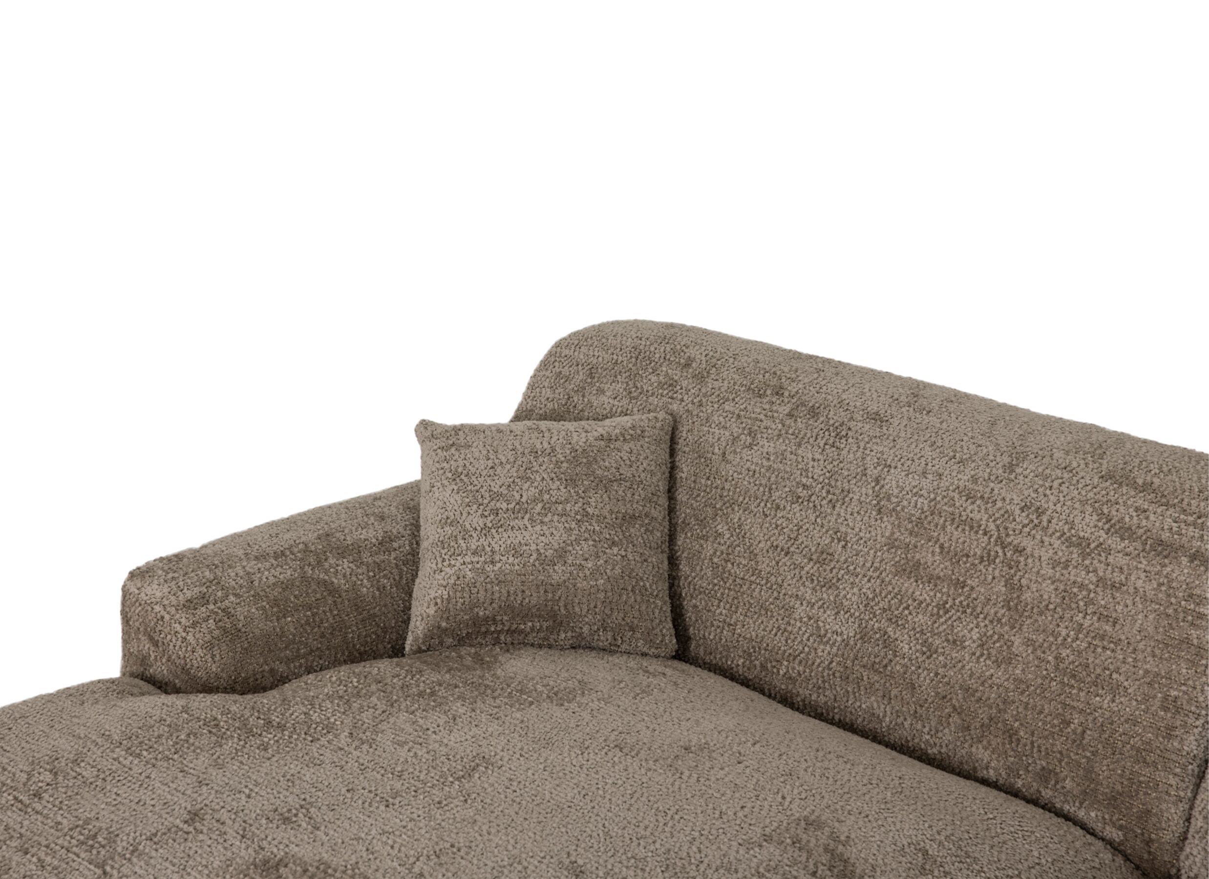 Detailfoto - Hoeksalon Massa 354x168cm - stof - taupe