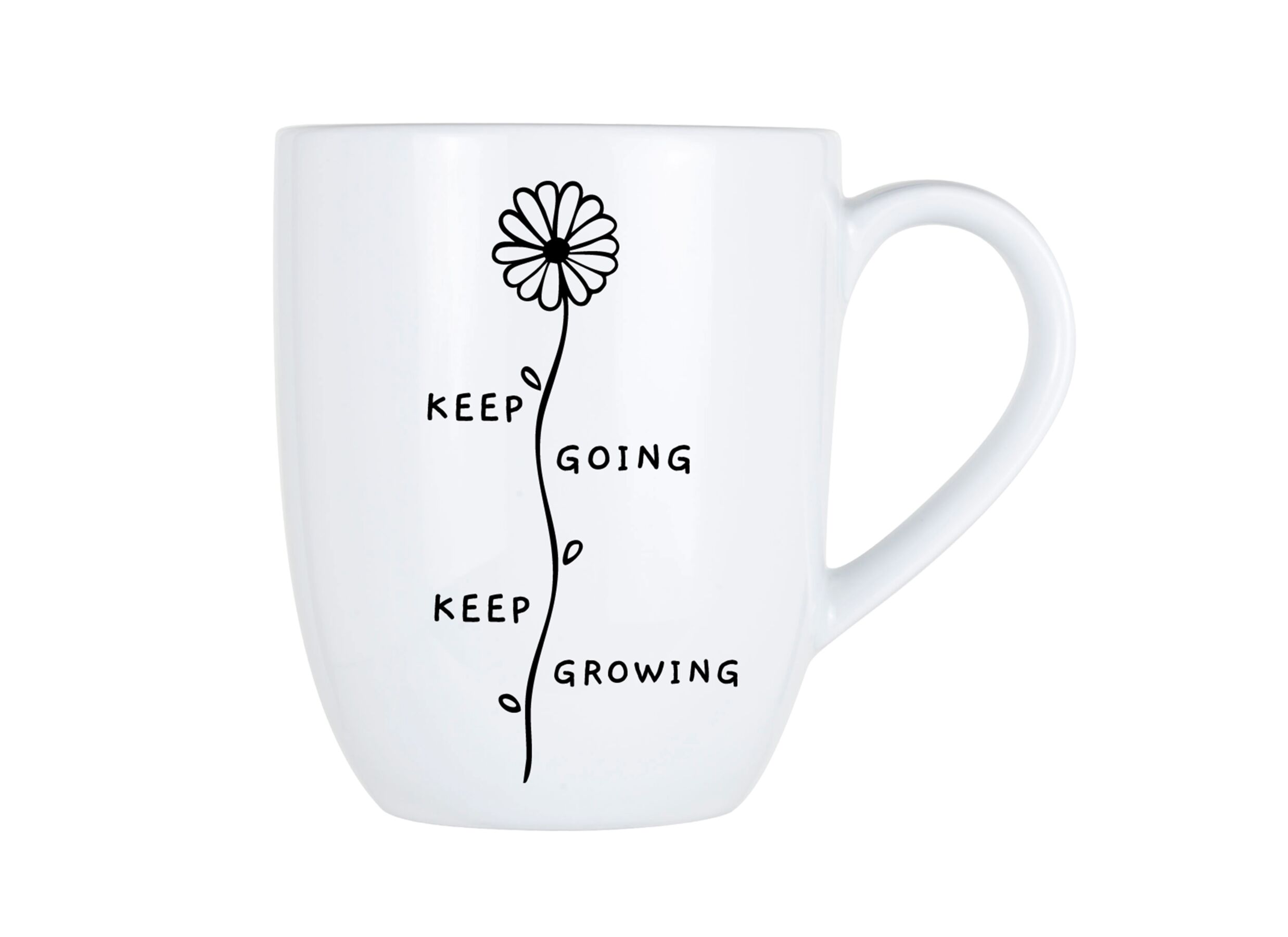 Hoofdfoto - Mok Cosy Keep going, keep growing 53cl - porselein - wit