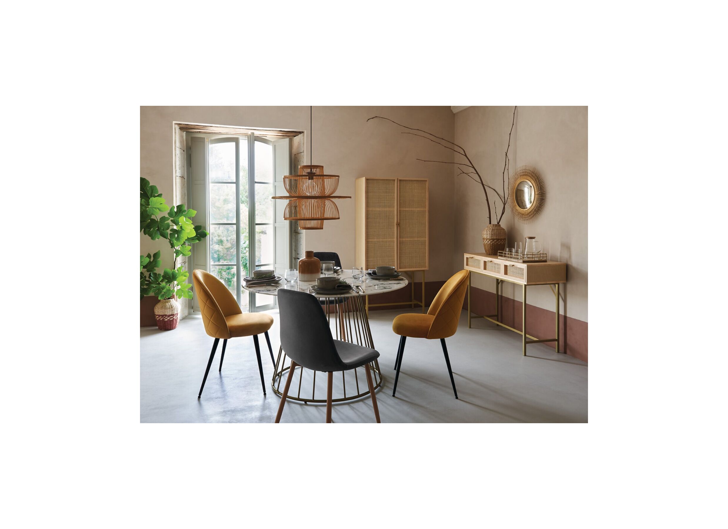 Foto ambiance - Miroir Safia sphérique Ø58cm