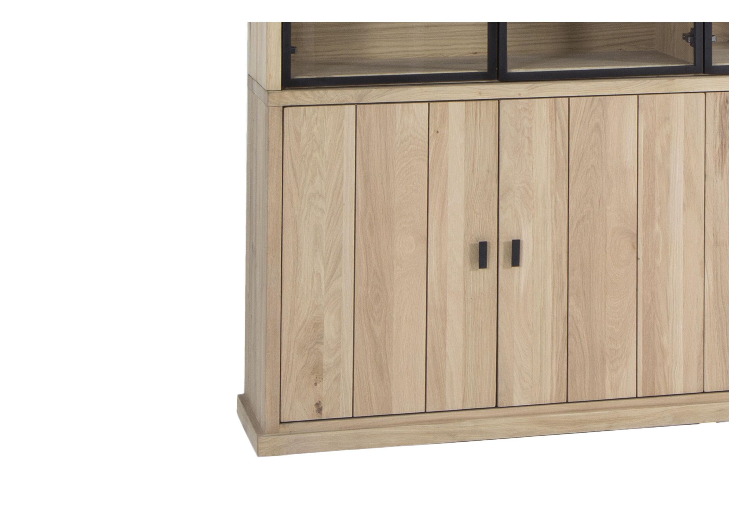 Vitrine Grimaldi 230cm - chêne massif - naturel