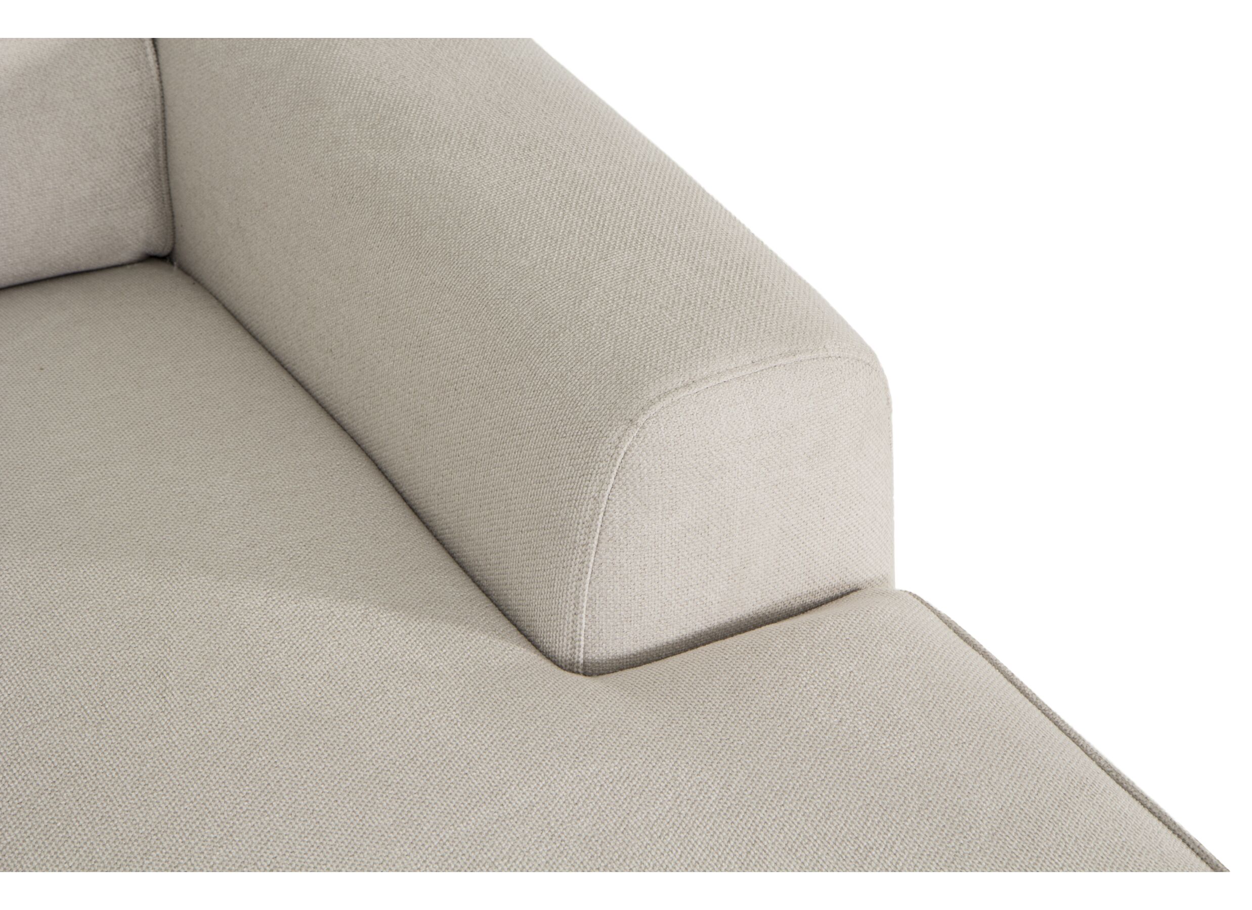 Canapé d'angle Lund 370x278cm - tissu - beige