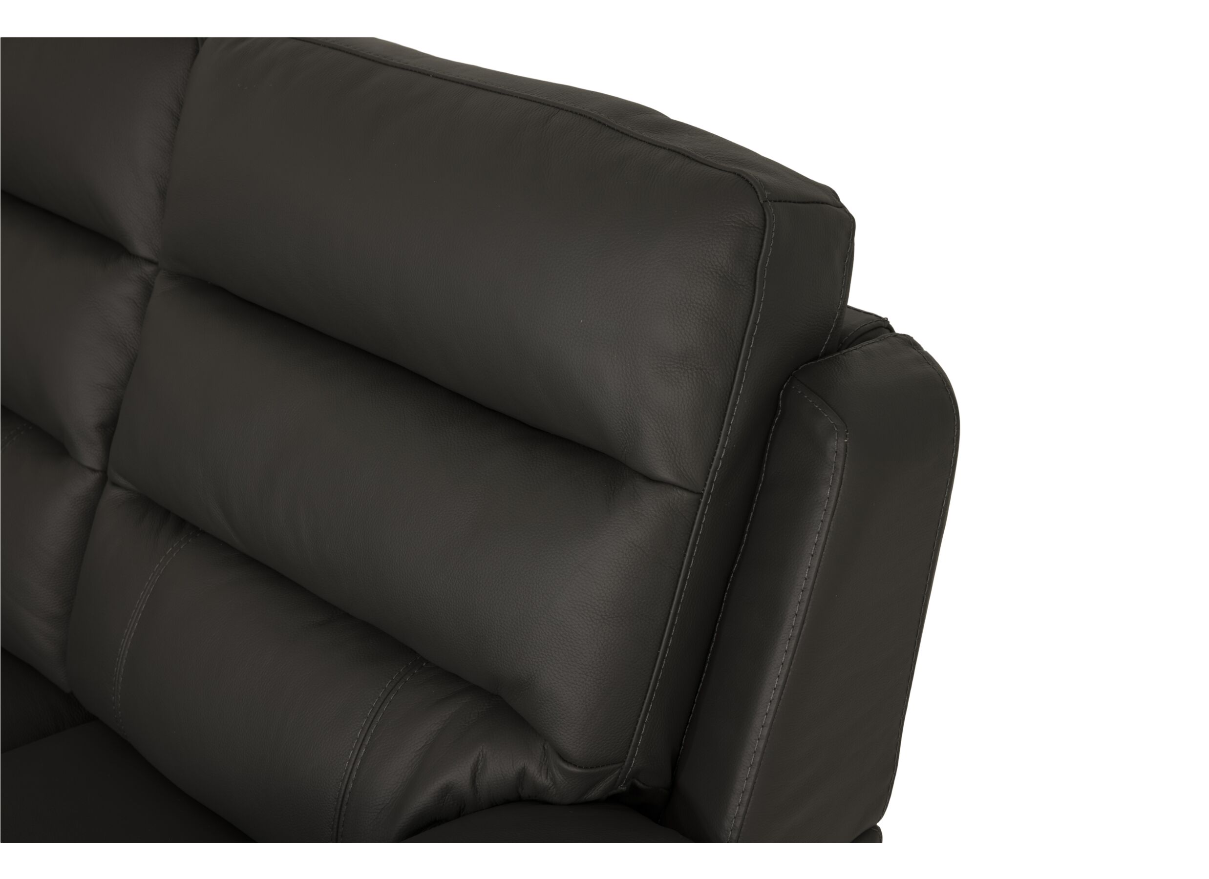 Detailfoto - Zetel Folk 2,5-zit - leder - antraciet