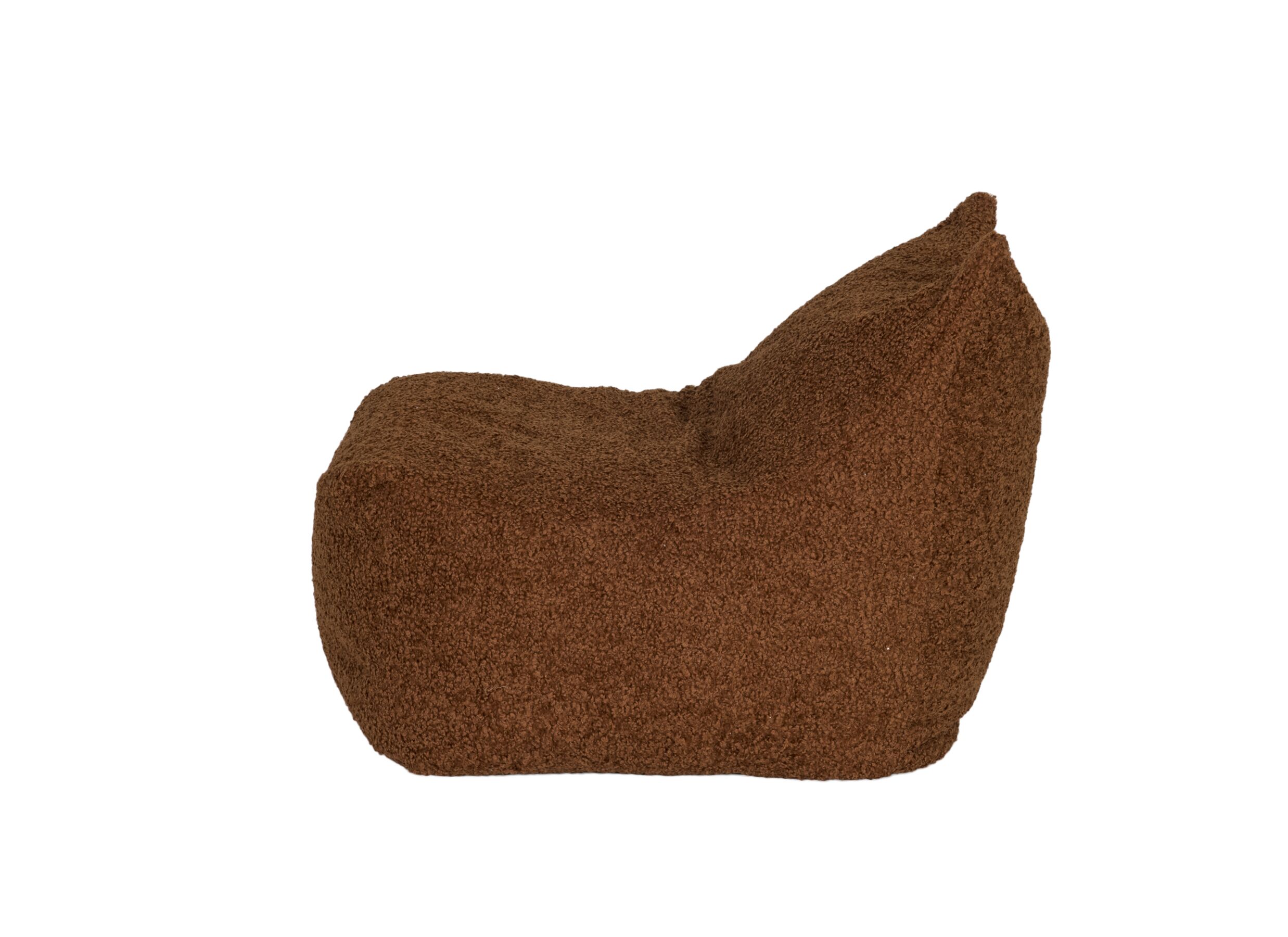Aperçu - Pouf poire Karina bouclé brun