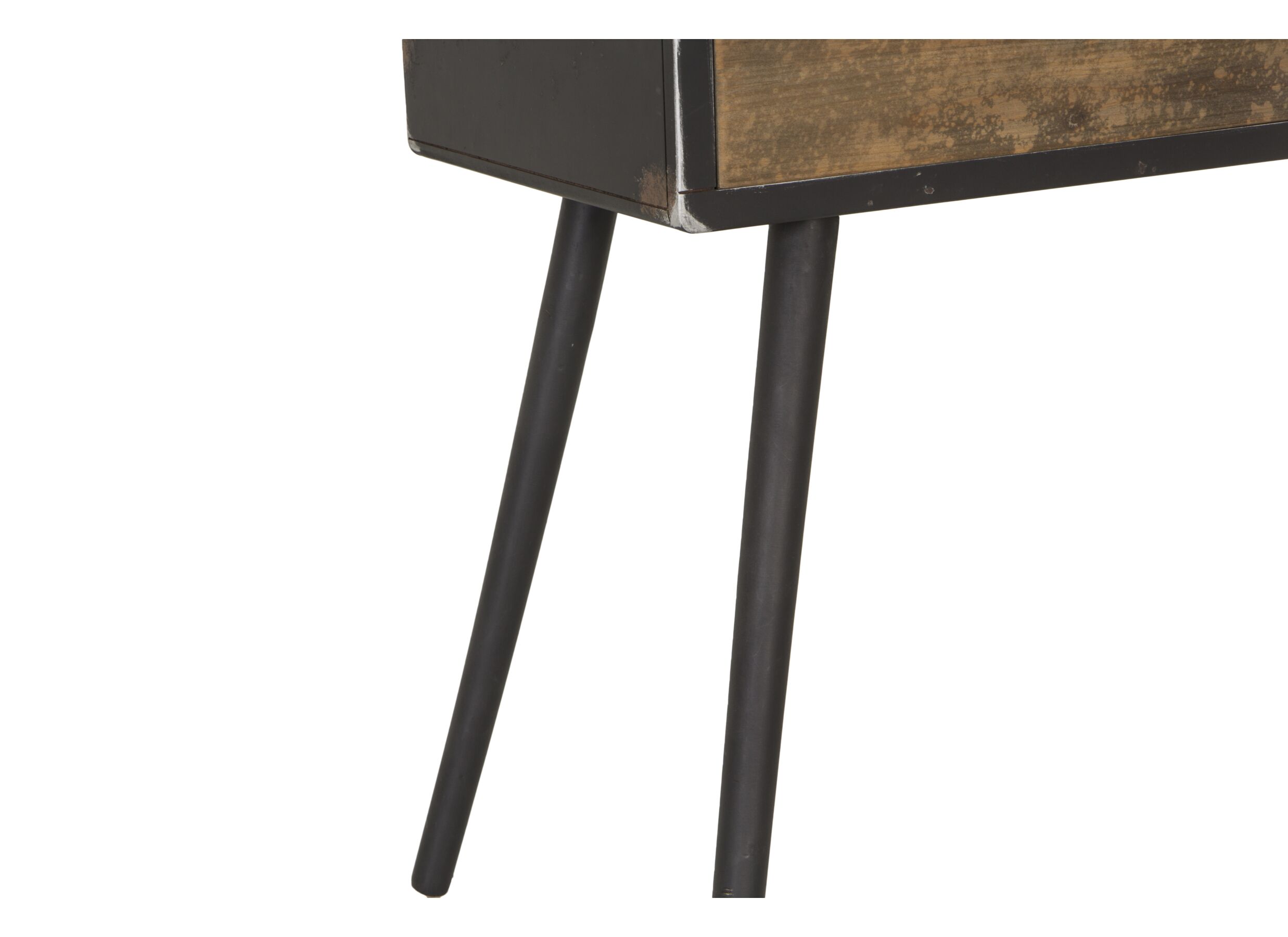 Detail - Console Esperanto 100x42x72cm - sapin massif & décor - naturel/noir