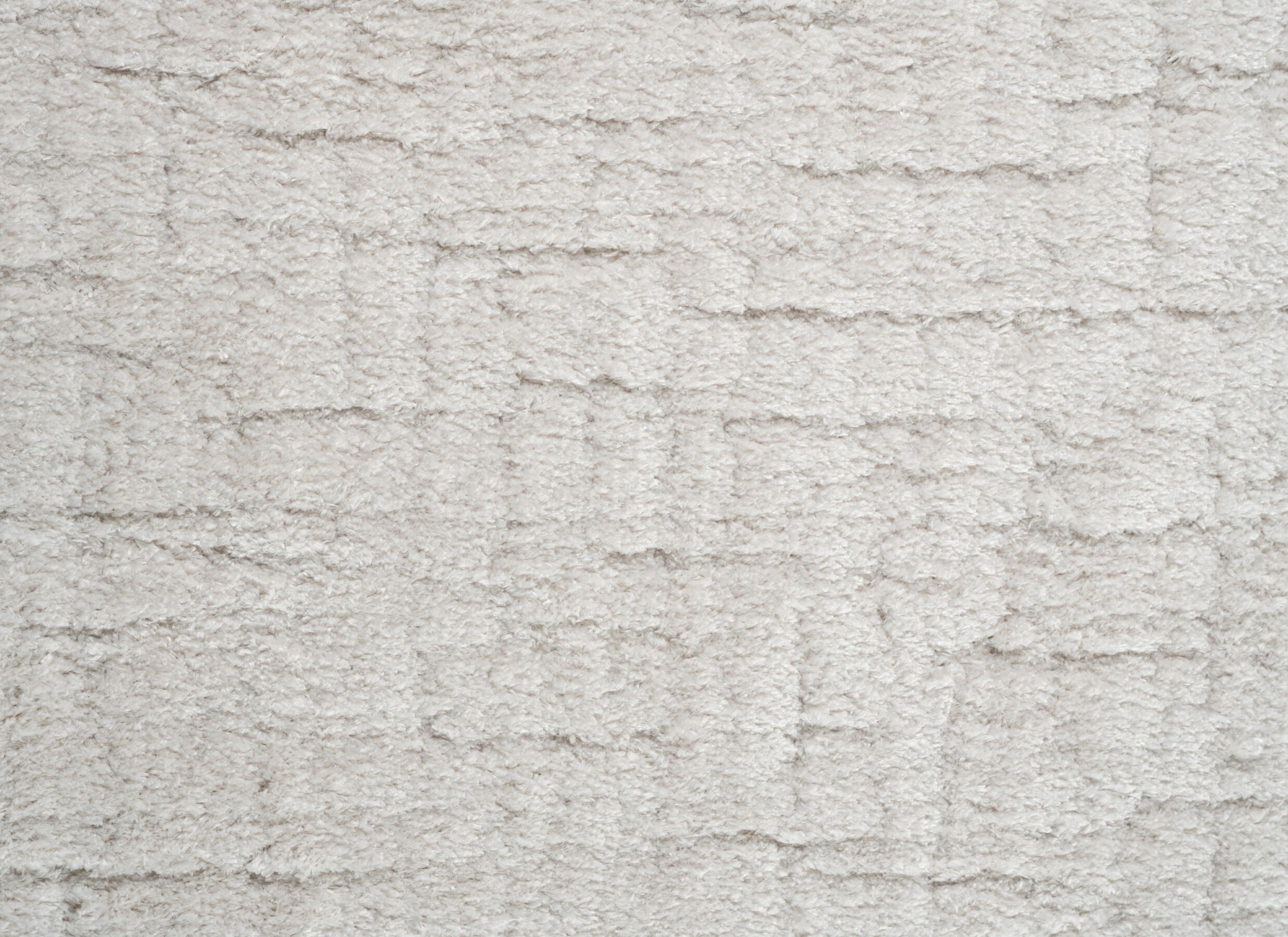 Detail - Tapis rond Madagaskar Ø200cm - fibre de polyester - blanc