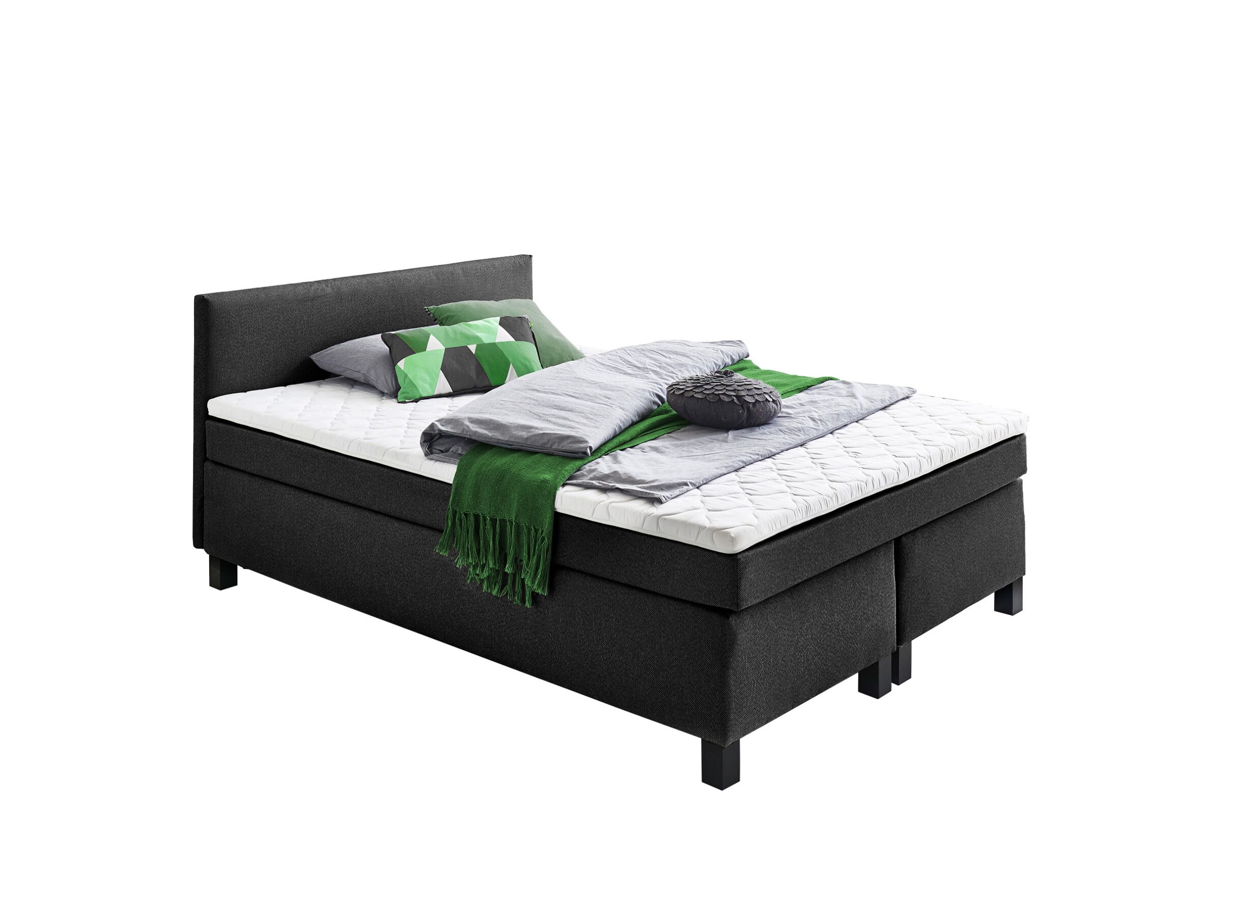 Plus Important - Boxspring BX1480 100x200cm tissu anthracite