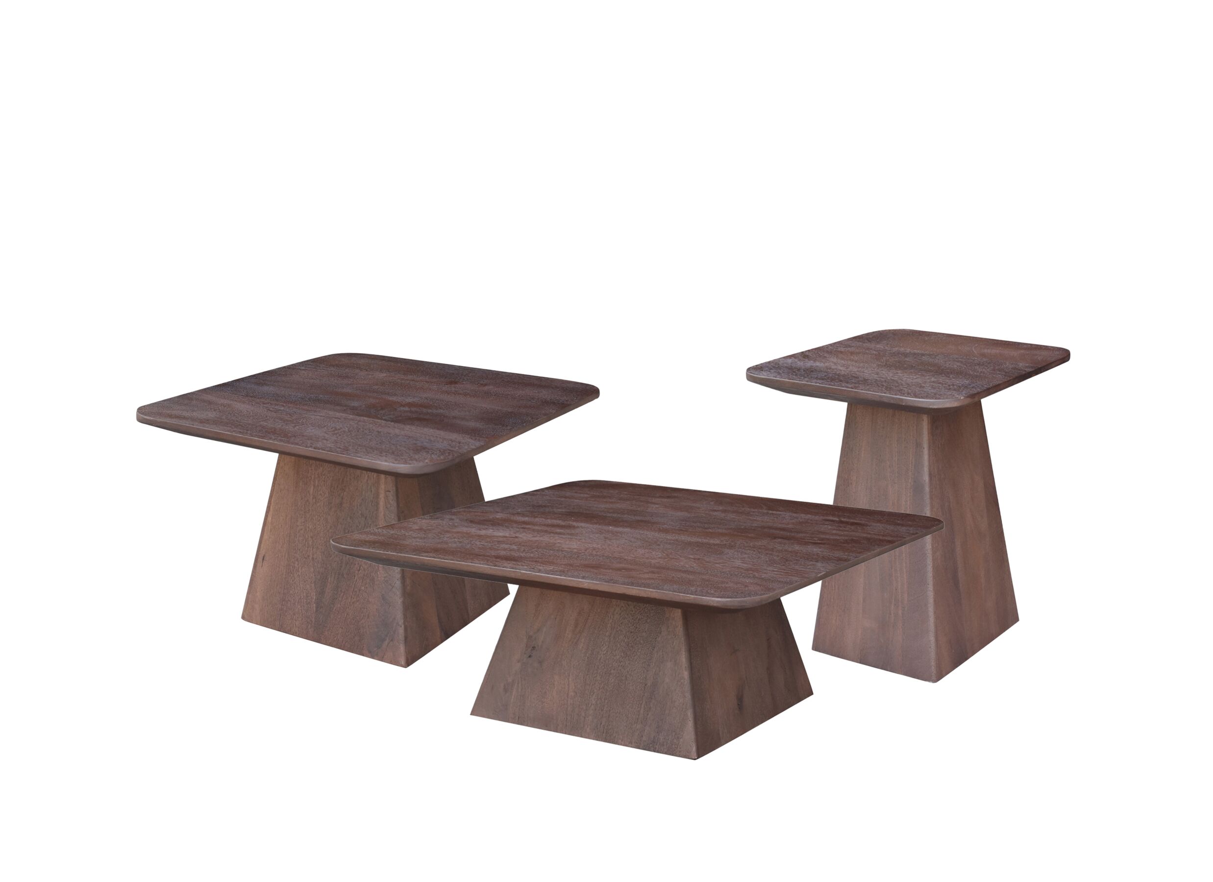 Table basse Monsoon 60x60cm - mangue massif - brun