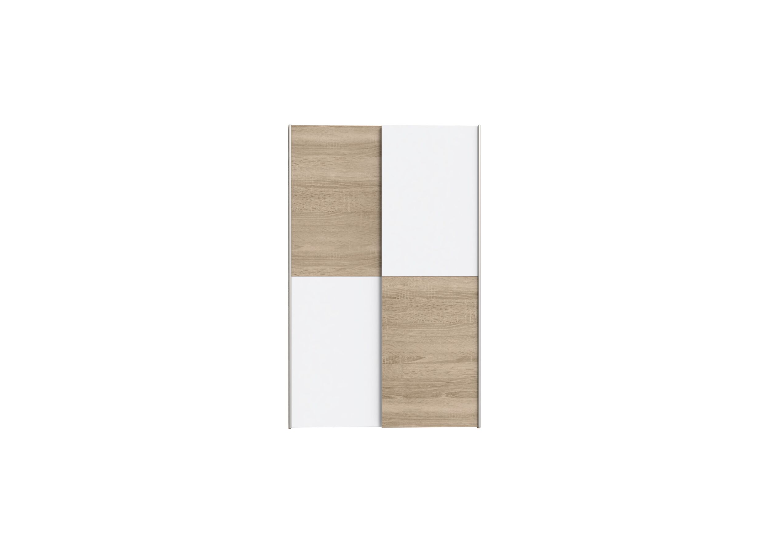 Armoire à portes coulissantes Ozzula 120cm - décor - chêne sonoma/blanc