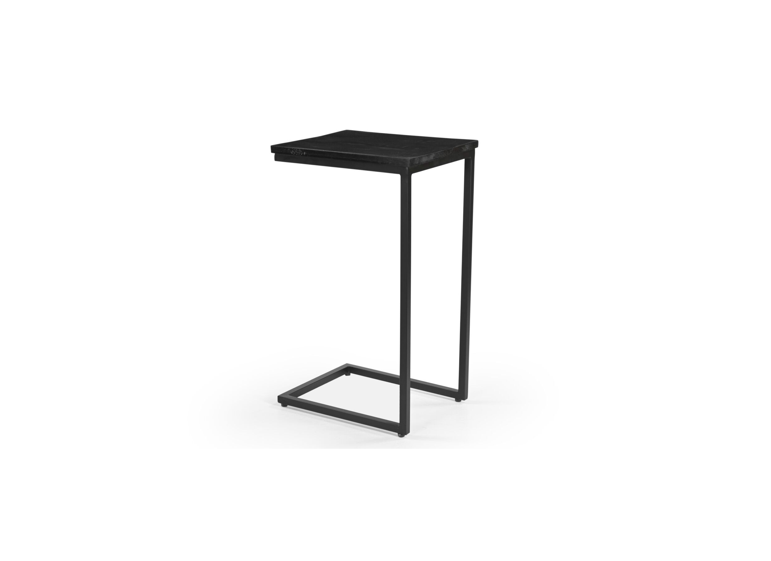 Table ordinateur portable Feline 40x33cm - mangue massif - noir
