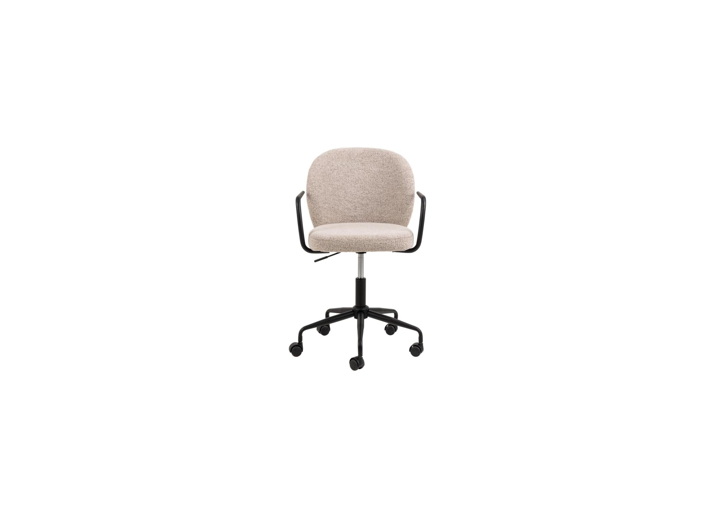 Aperçu - Chaise de bureau tissu/acier poudré - beige/noir mat