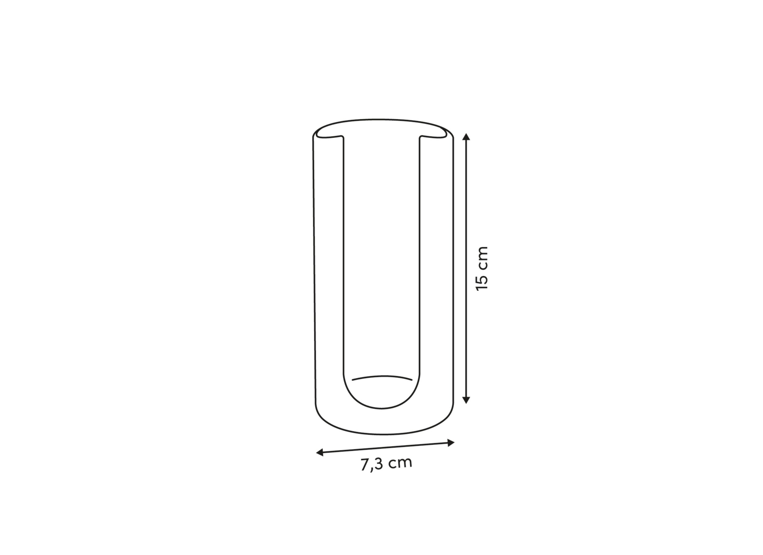 Afmetingen - Wattenschijfdispenser Oleya Ø7,3cm - polystone - beige