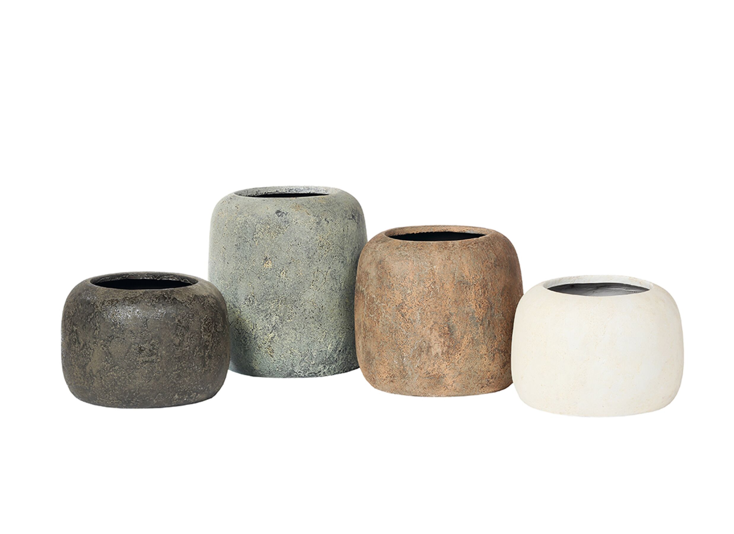 Setfoto - Bloempot Ø40xH30cm - stoneware - grijs