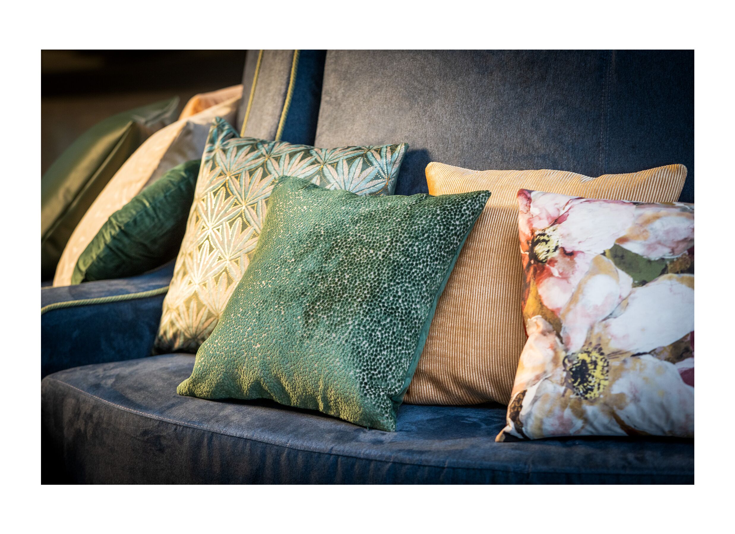 Foto ambiance - Coussin Claudette 45x45cm - tissu - almond buff