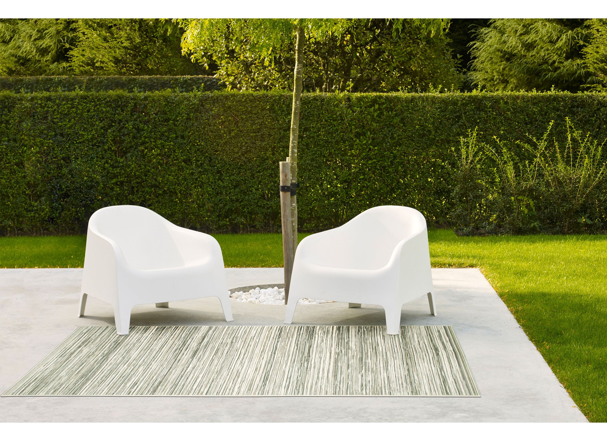 Tapis extérieur Brandon 160x230cm - polypropylène - écru