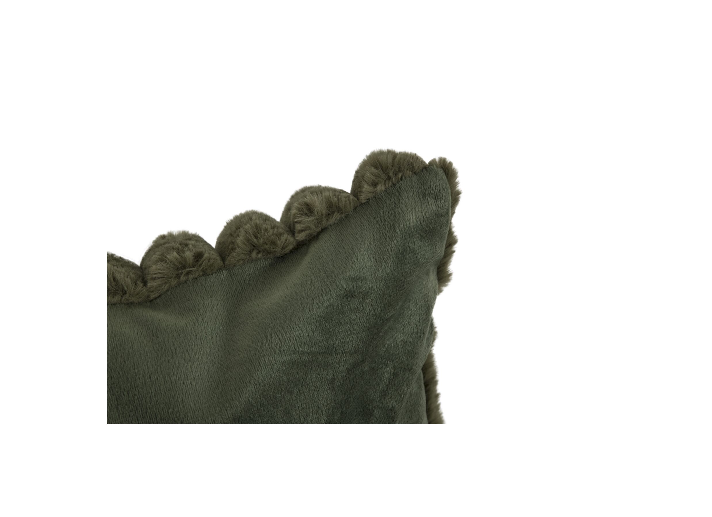 Detail - Coussin Gabriella 45x45cm - imitation fourrure de lapin - vert