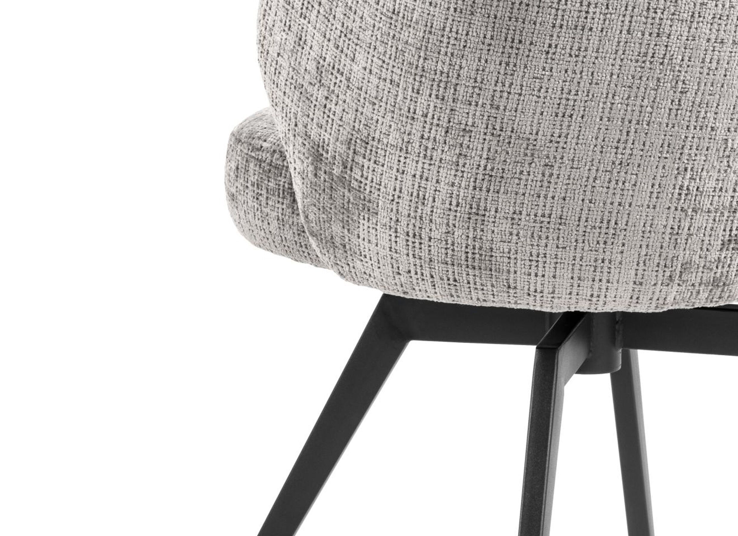 Detail - Chaise pivotante tissu - gris
