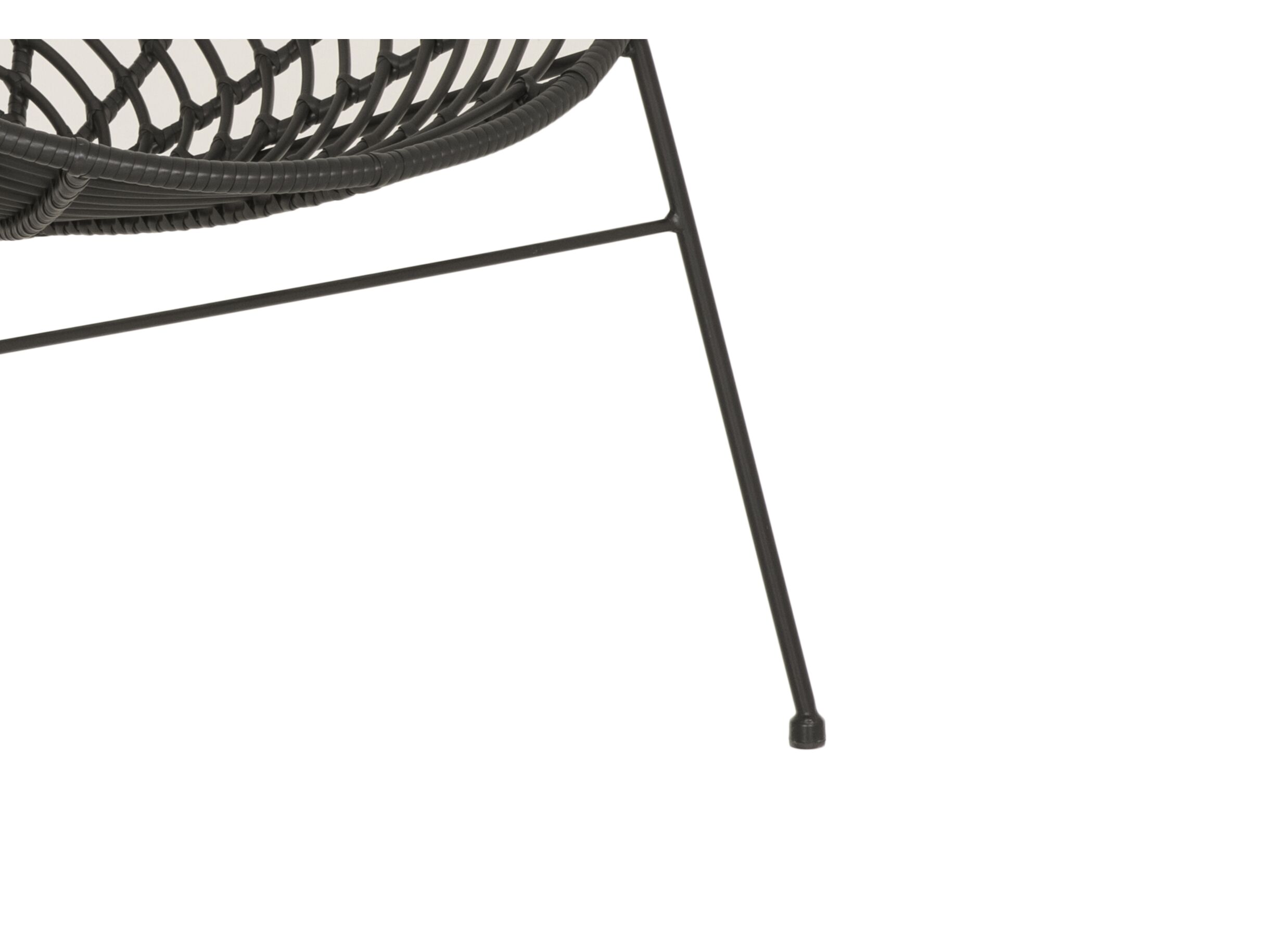 Fauteuil Selva 72x81x88cm - rotin - noir