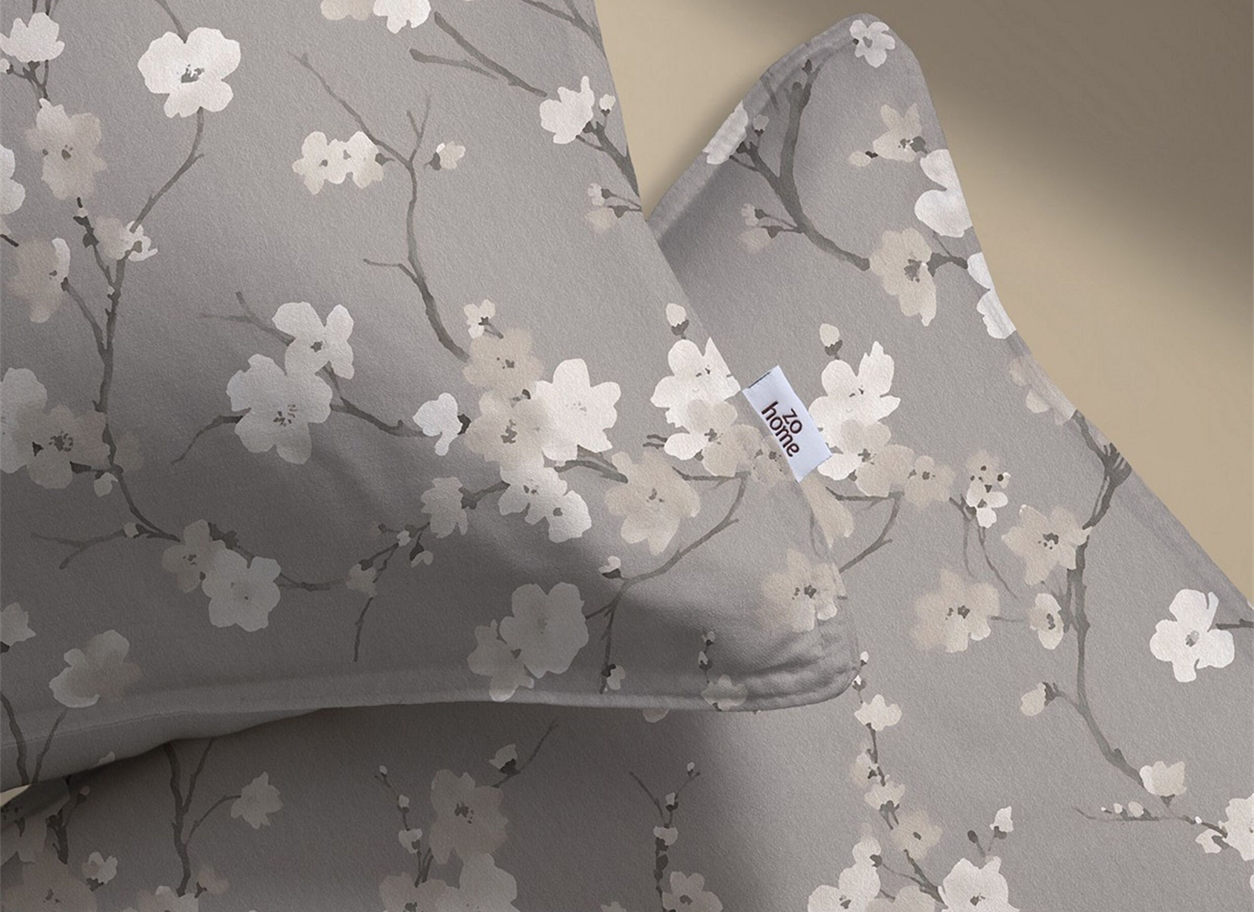 Detail - Housse de couette Aria 240x220cm - flanelle - gris