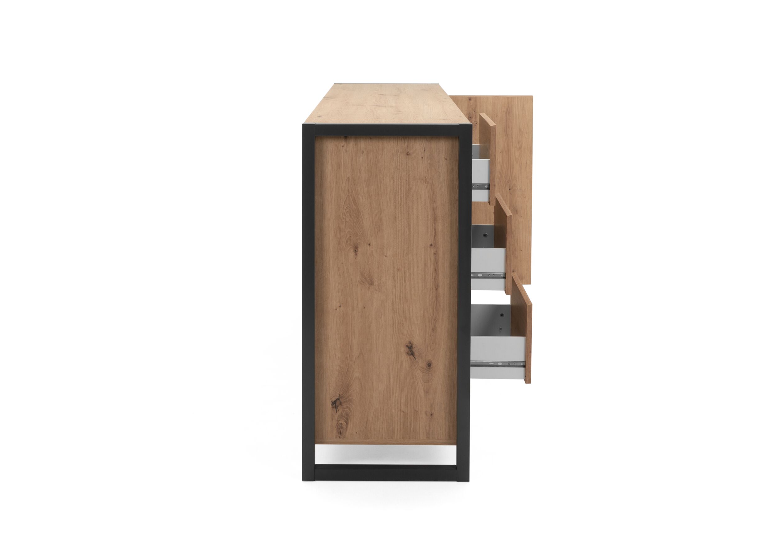 Commode Denver 160x88x40cm - decor - artisanale eik & anthraciet